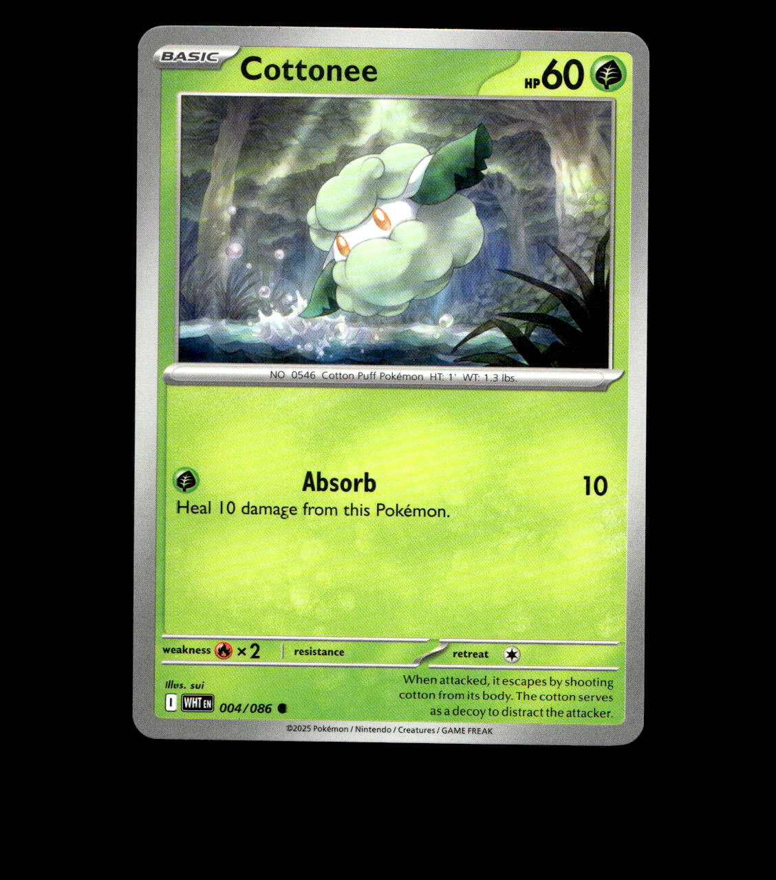 Cottonee - 004/086 - White Flare - Near Mint Pokemon Card TCG