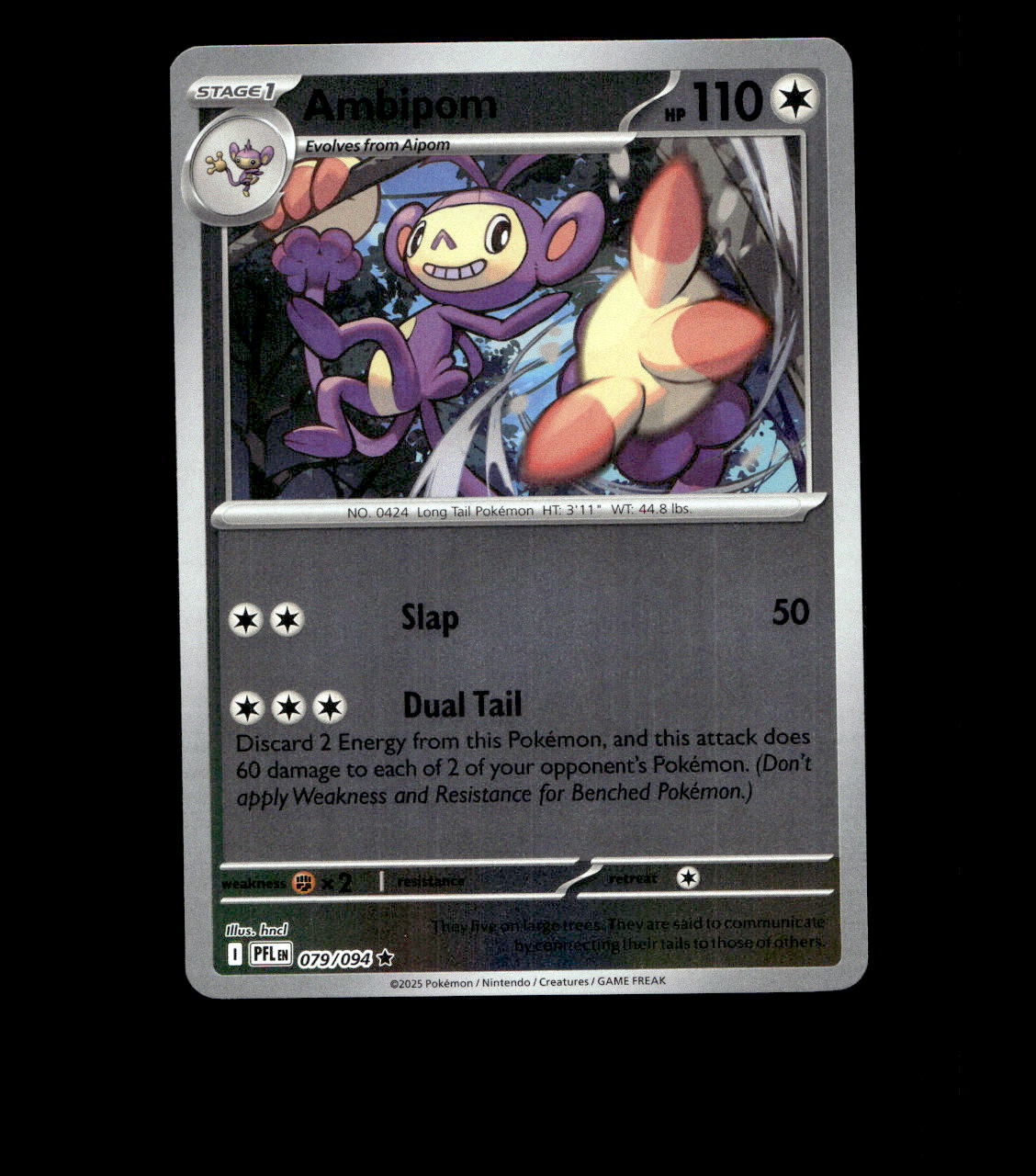 Ambipom – 079/094 – Phantasmal Flames – Reverse Holo Near Mint