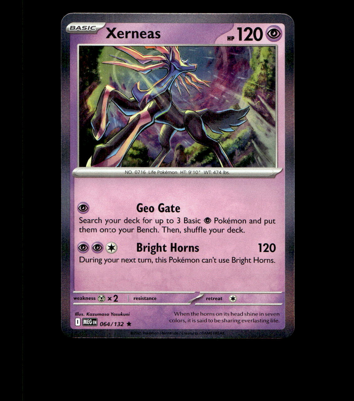 Xerneas – 064/132 – Mega Evolution – Holo – Near Mint