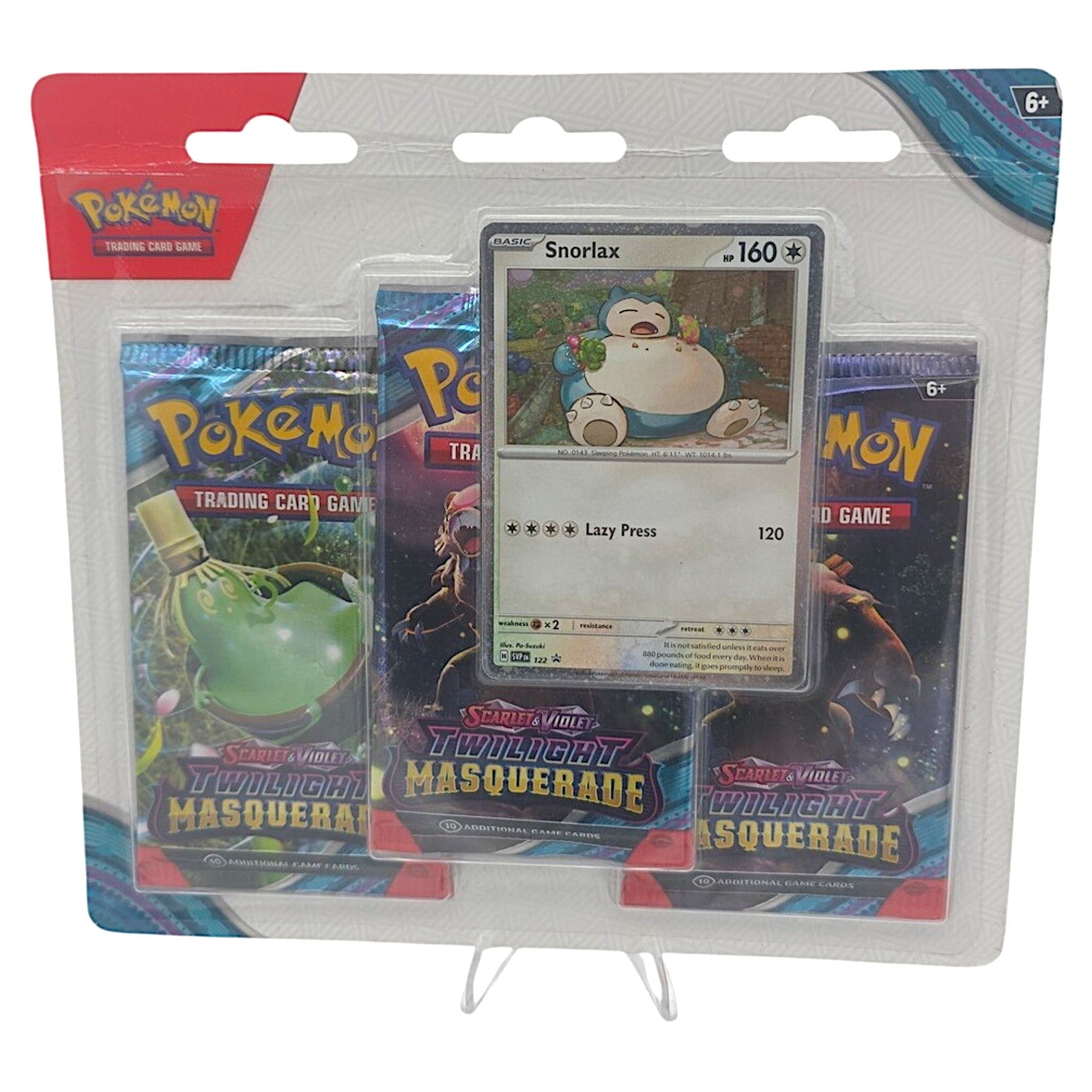 Pokemon TCG Twilight Masquerade 3-Pack Blister Snorlax Promo
