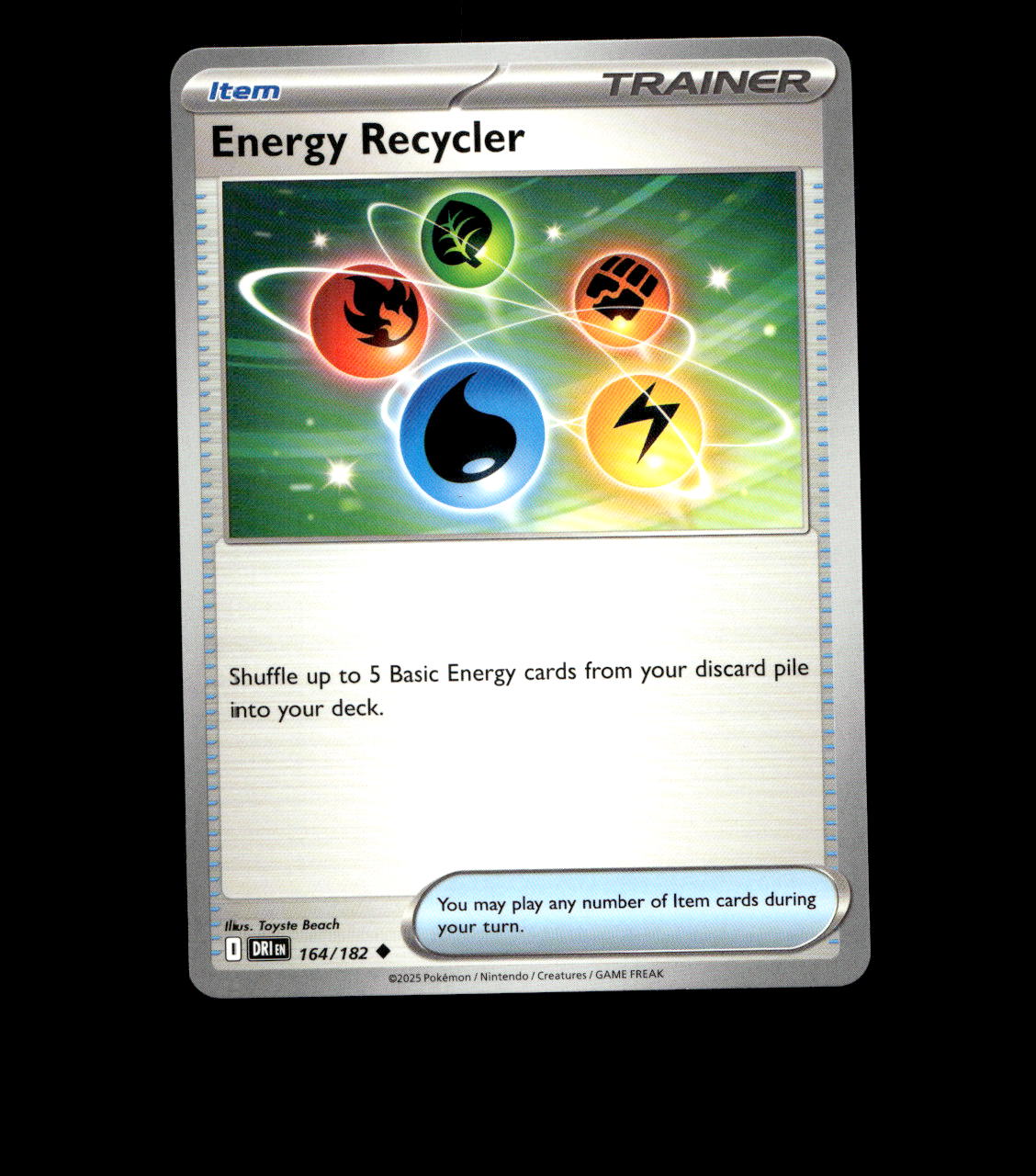 Energy Recycler - 164/182 - Destined Rivals - Near Mint Non Holo