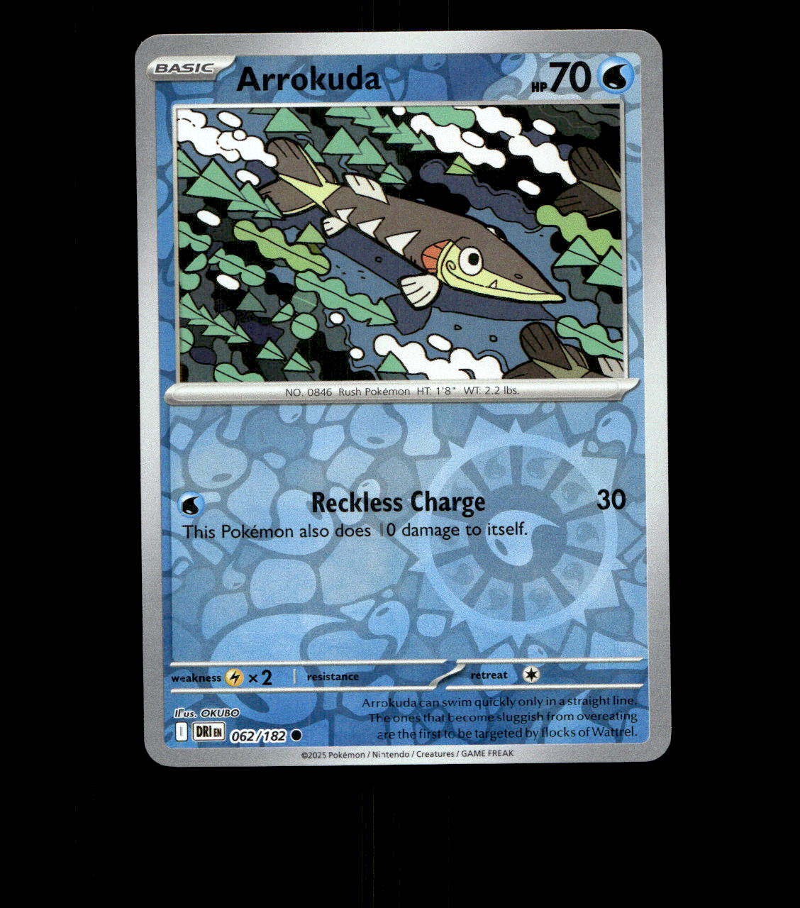 Arrokuda - 062/182 - Destined Rivals - Reverse Holo Near Mint