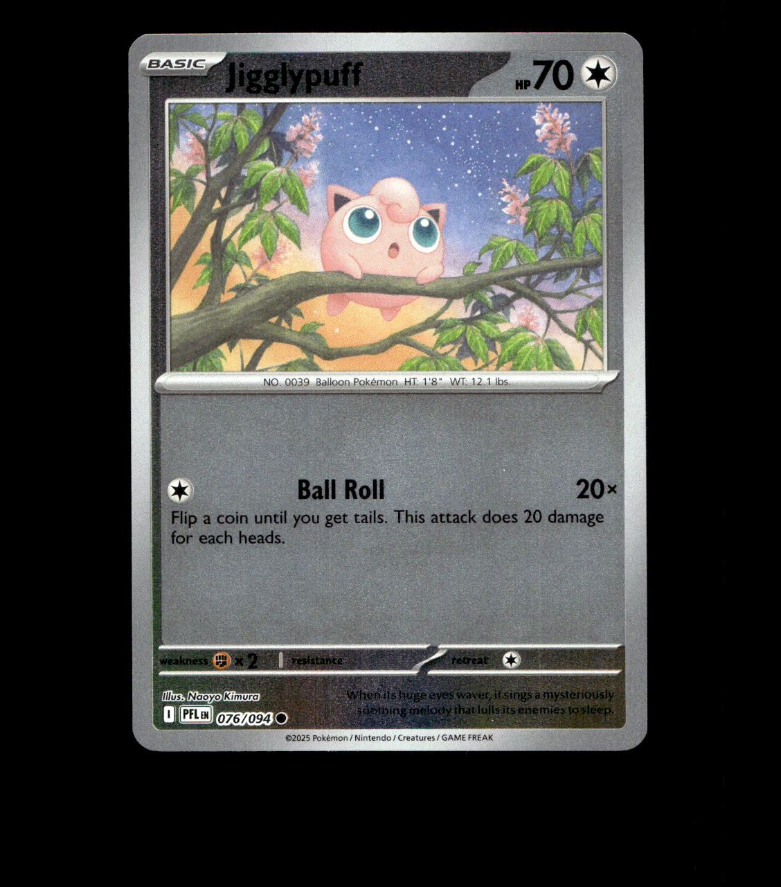 Jigglypuff – 076/094 – Phantasmal Flames – Reverse Holo Near Mint