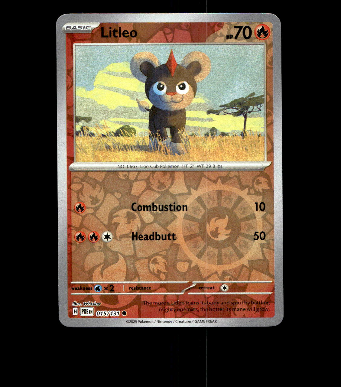 Litleo - 015/131 - Prismatic Evolutions - Near Mint Reverse Holofoil