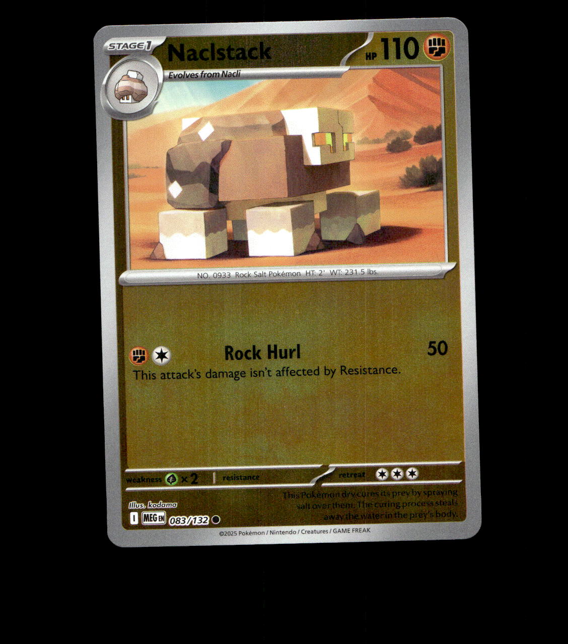 Naclstack – 083/132 – Mega Evolution – Reverse Holo – Near Mint