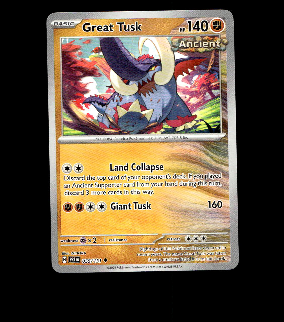Great Tusk - 055/131 - Prismatic Evolutions - Near Mint