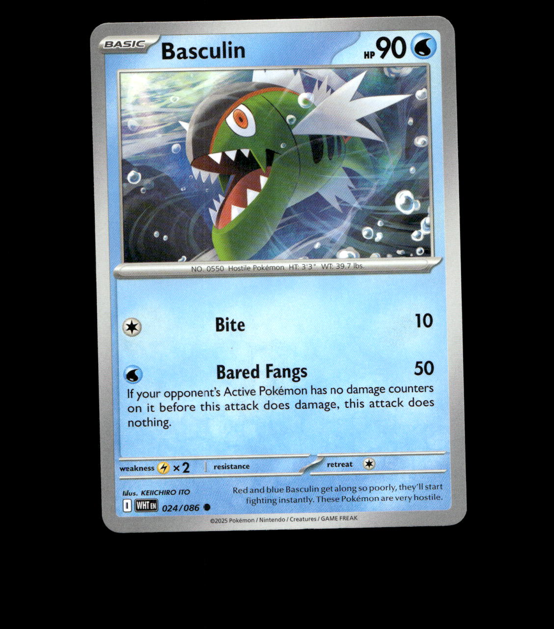 Basculin - 024/086 - White Flare - Near Mint Non Holo