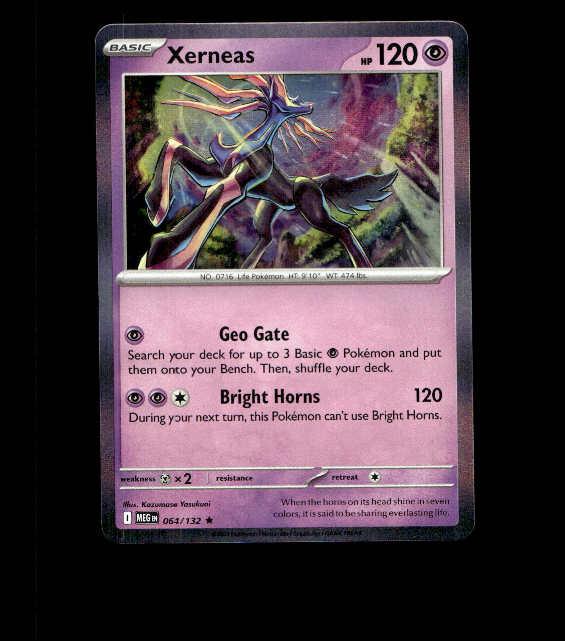 Xerneas – 064/132 – Mega Evolution – Holo – Near Mint