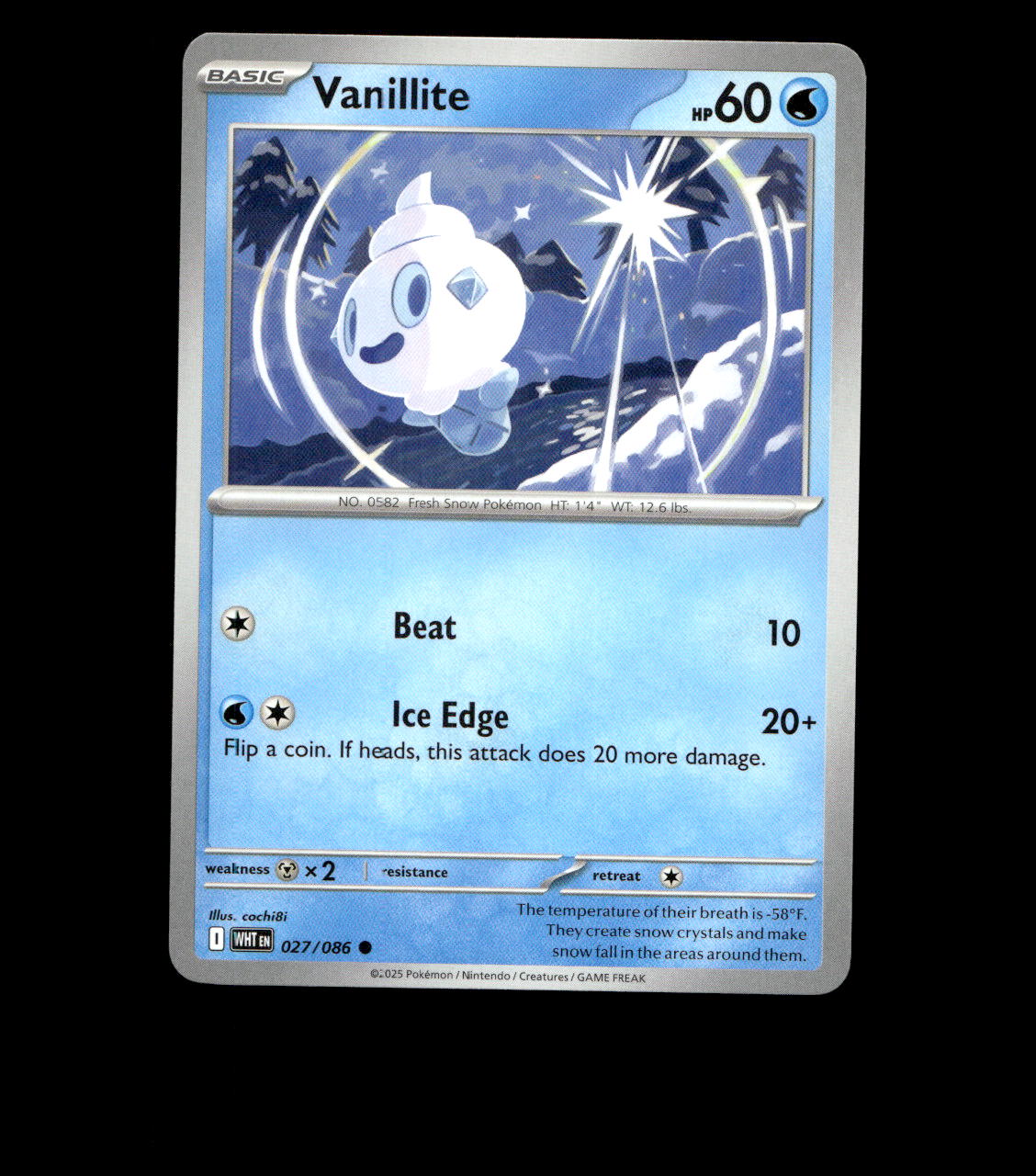 Vanillite - 027/086 - White Flare - Near Mint Pokemon Card TCG