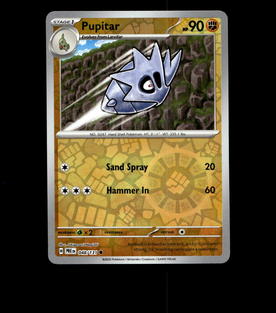 Pupitar - 048/131 - Prismatic Evolutions - Reverse Holo Near Mint