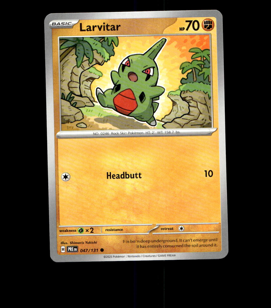 Larvitar - 047/131 - Prismatic Evolutions - Near Mint