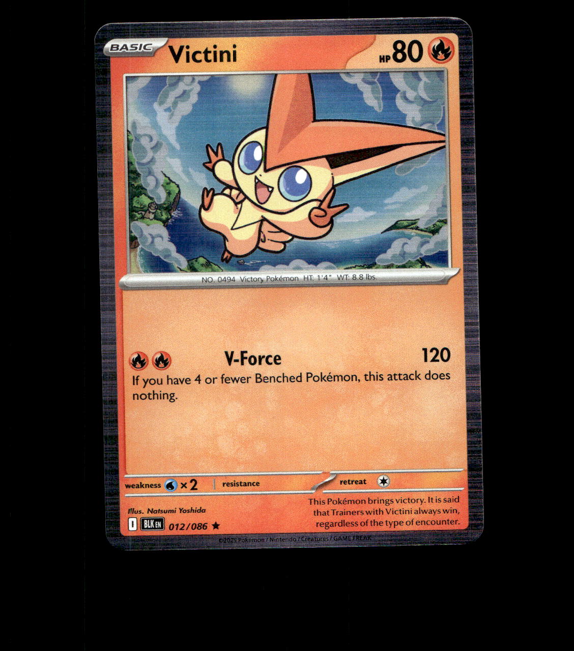 Victini - 012/086 - Black Bolt - Holo Near Mint