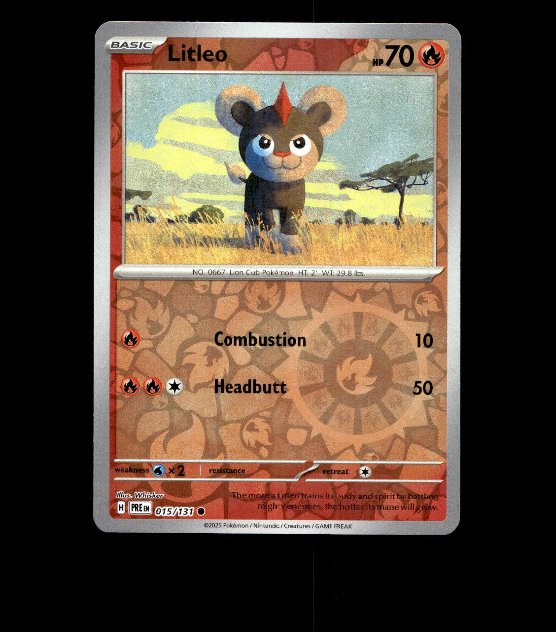 Litleo - 015/131 - Prismatic Evolutions - Near Mint Reverse Holofoil