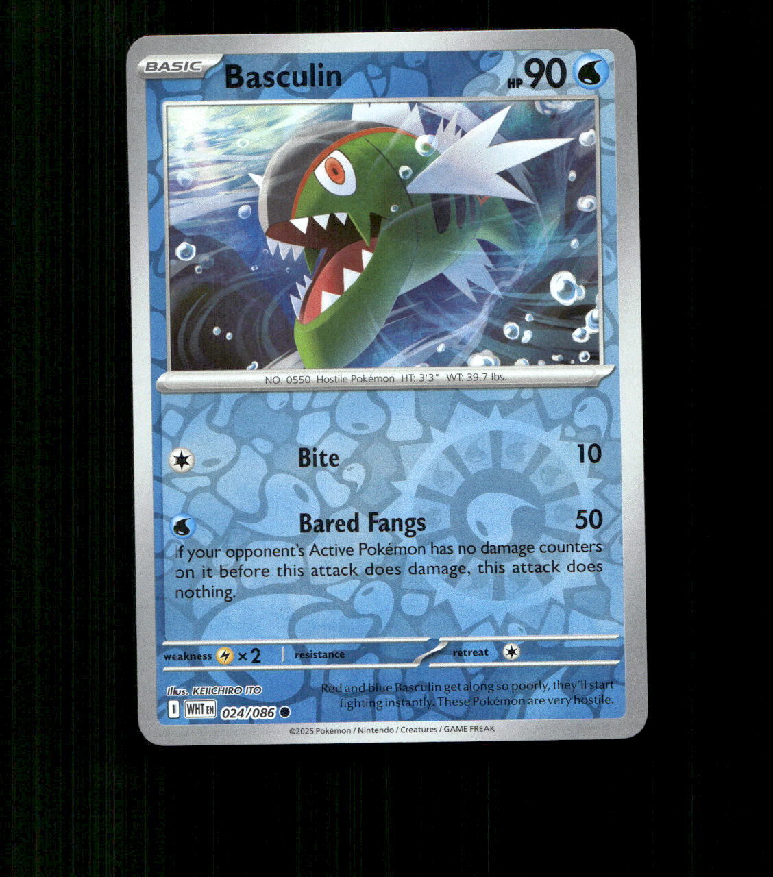Basculin - 024/086 - White Flare - Reverse Holo Near Mint