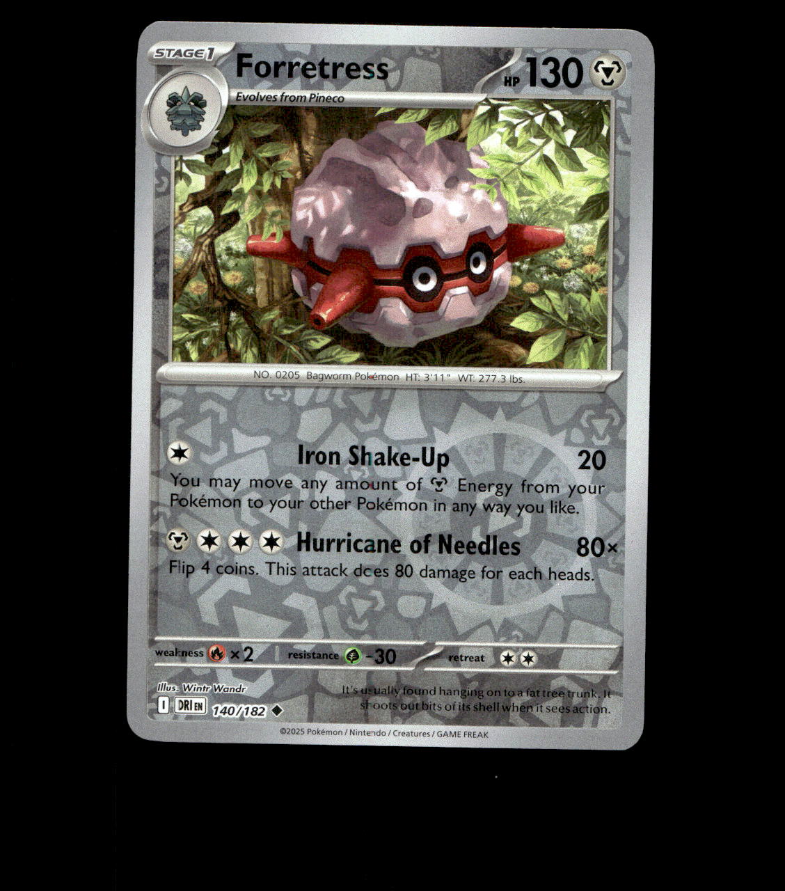Forretress - 140/182 - Destined Rivals - Reverse Holo Near Mint Pokemon Card TCG