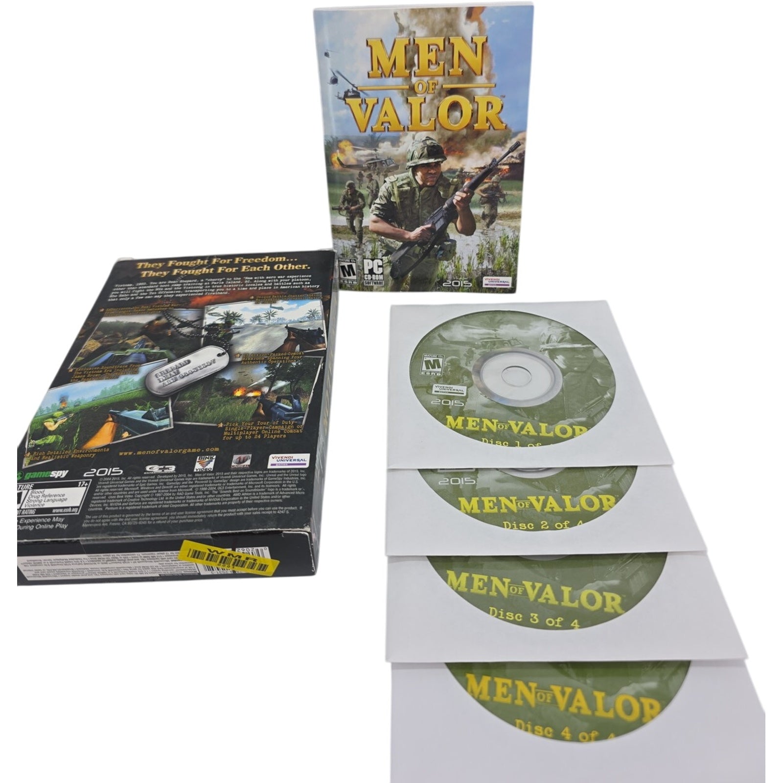 Men of Valor PC 2004 Vivendi Universal Video Games Complete 4-Disc Tested