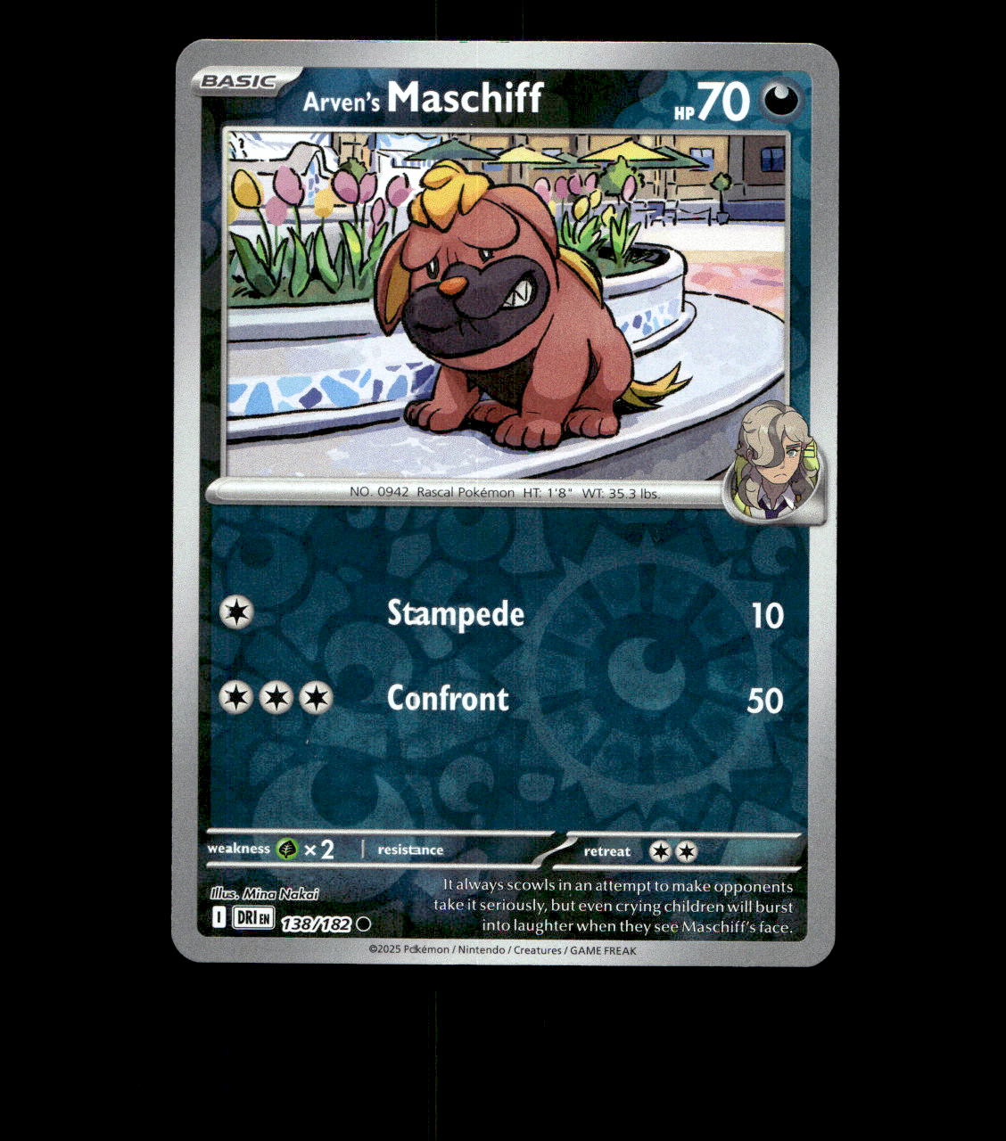 Arven’s Maschiff - 138/182 - Destined Rivals - Reverse Holo Near Mint