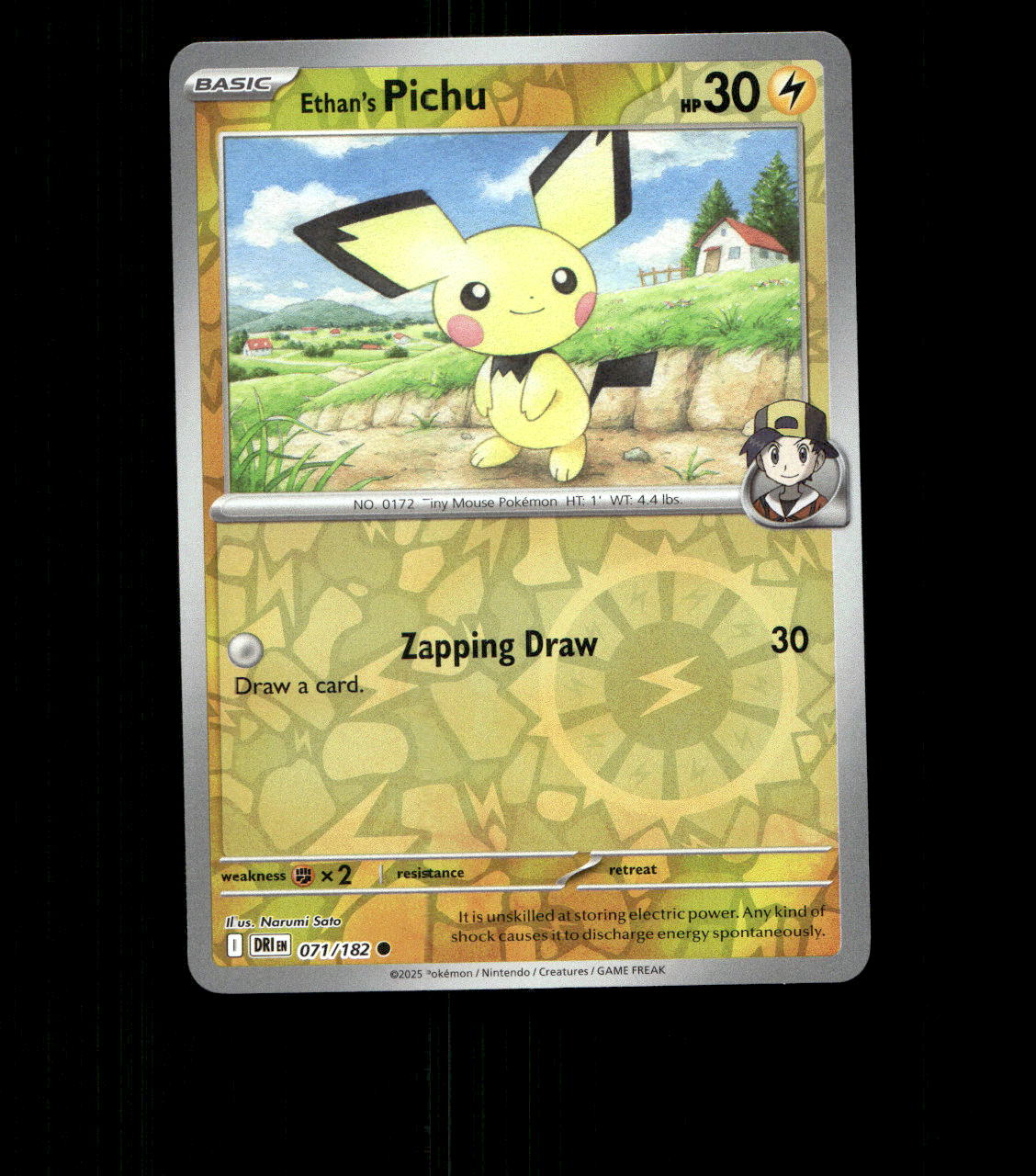Ethan’s Pichu - 071/182 - Destined Rivals - Reverse Holo Near Mint