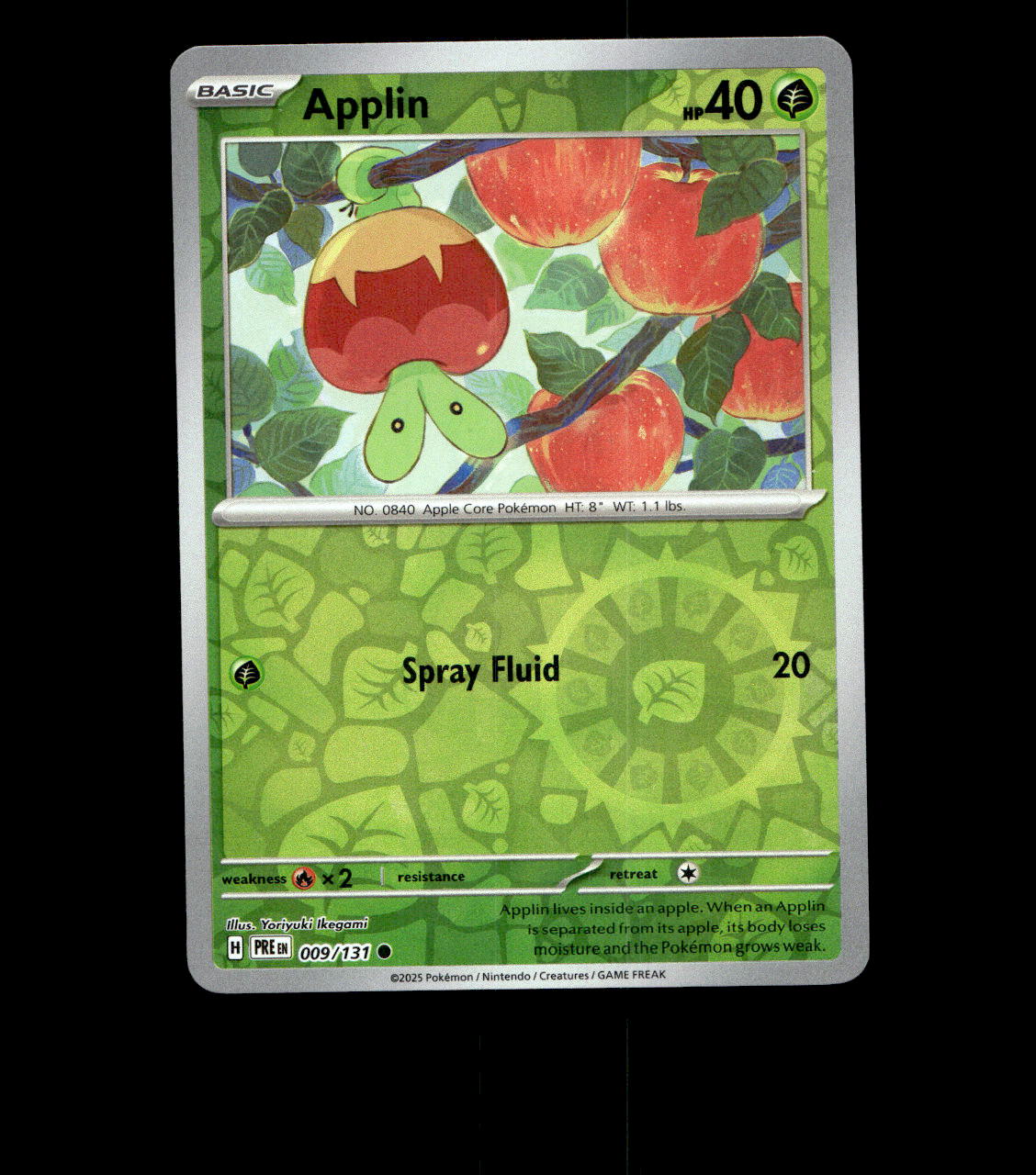 Applin - 009/131 - Prismatic Evolutions - Reverse Holo Near Mint