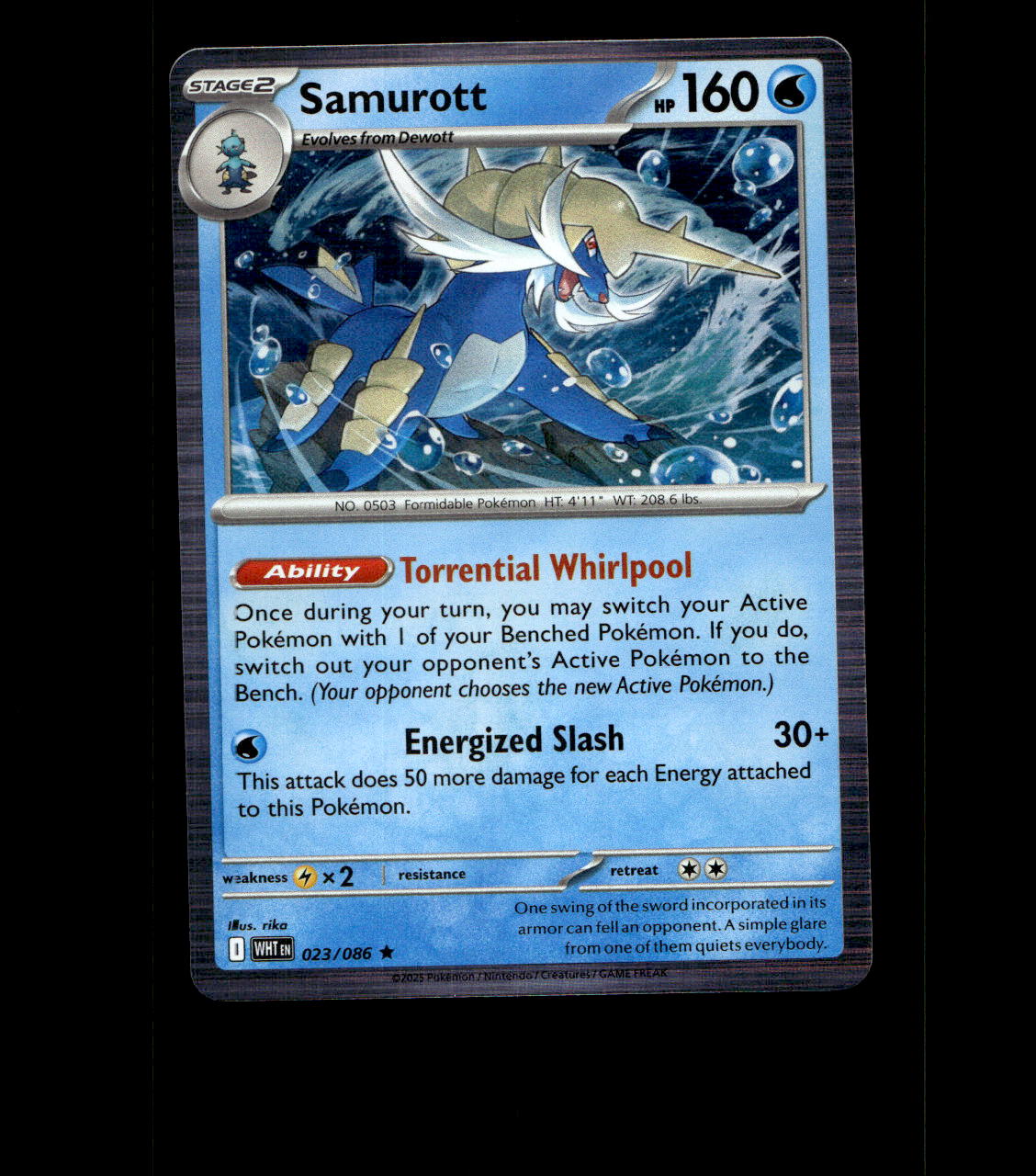 Samurott - 023/086 - White Flare - Holo Near Mint