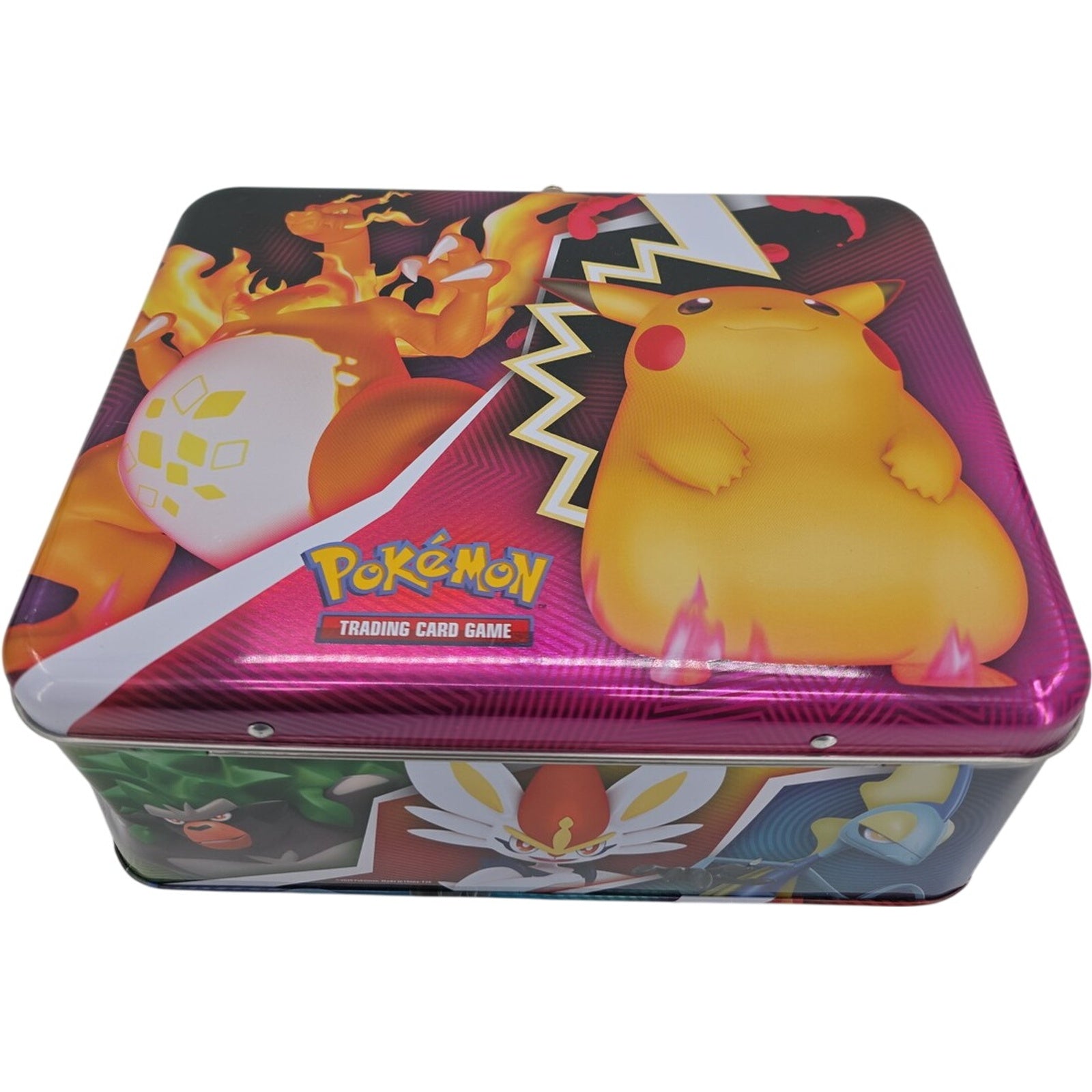 Pokémon Trading Card Game Collector Chest Tin Pikachu Charizard Lunch Box