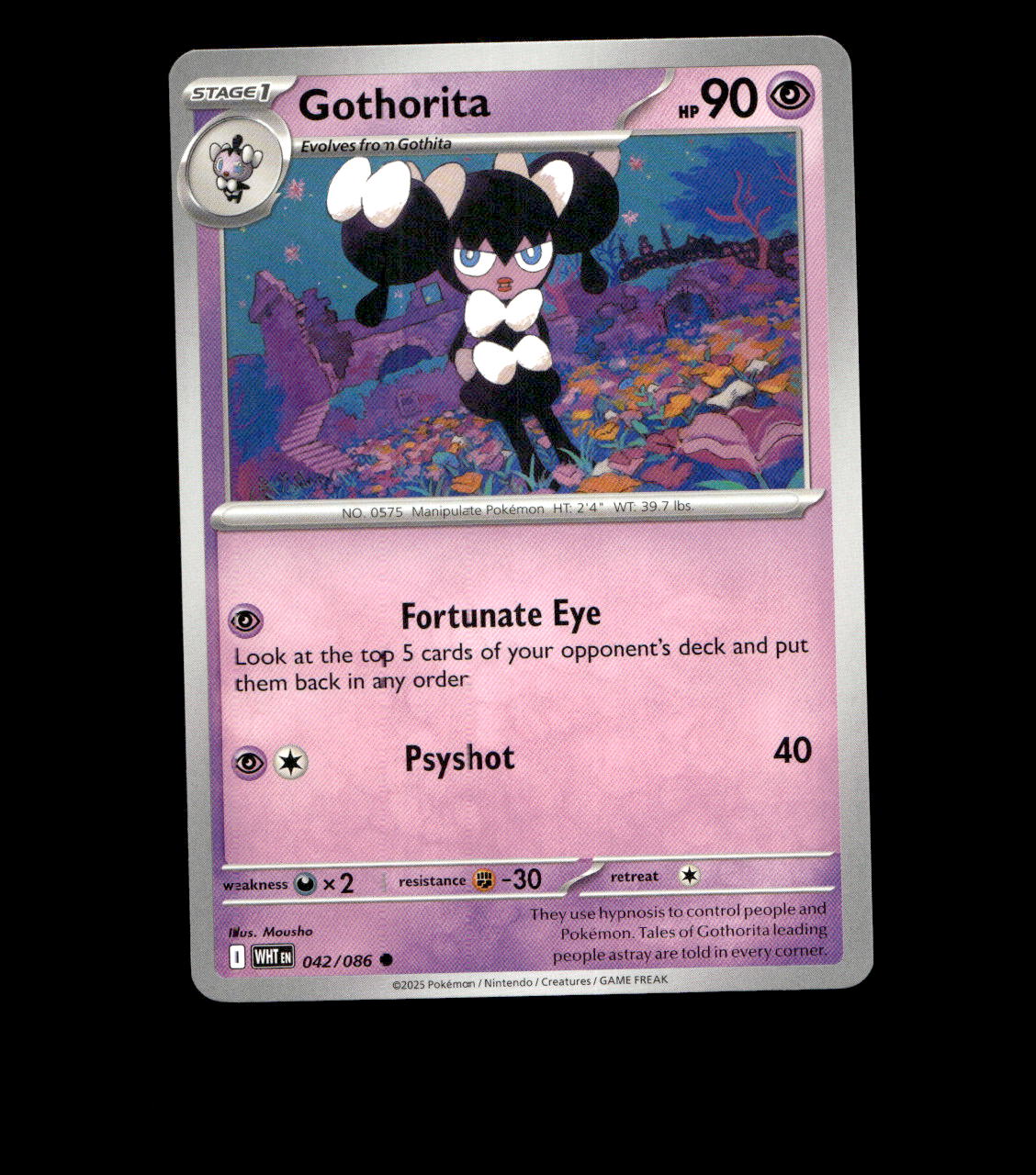 Gothorita - 042/086 - White Flare - Near Mint Non Holo