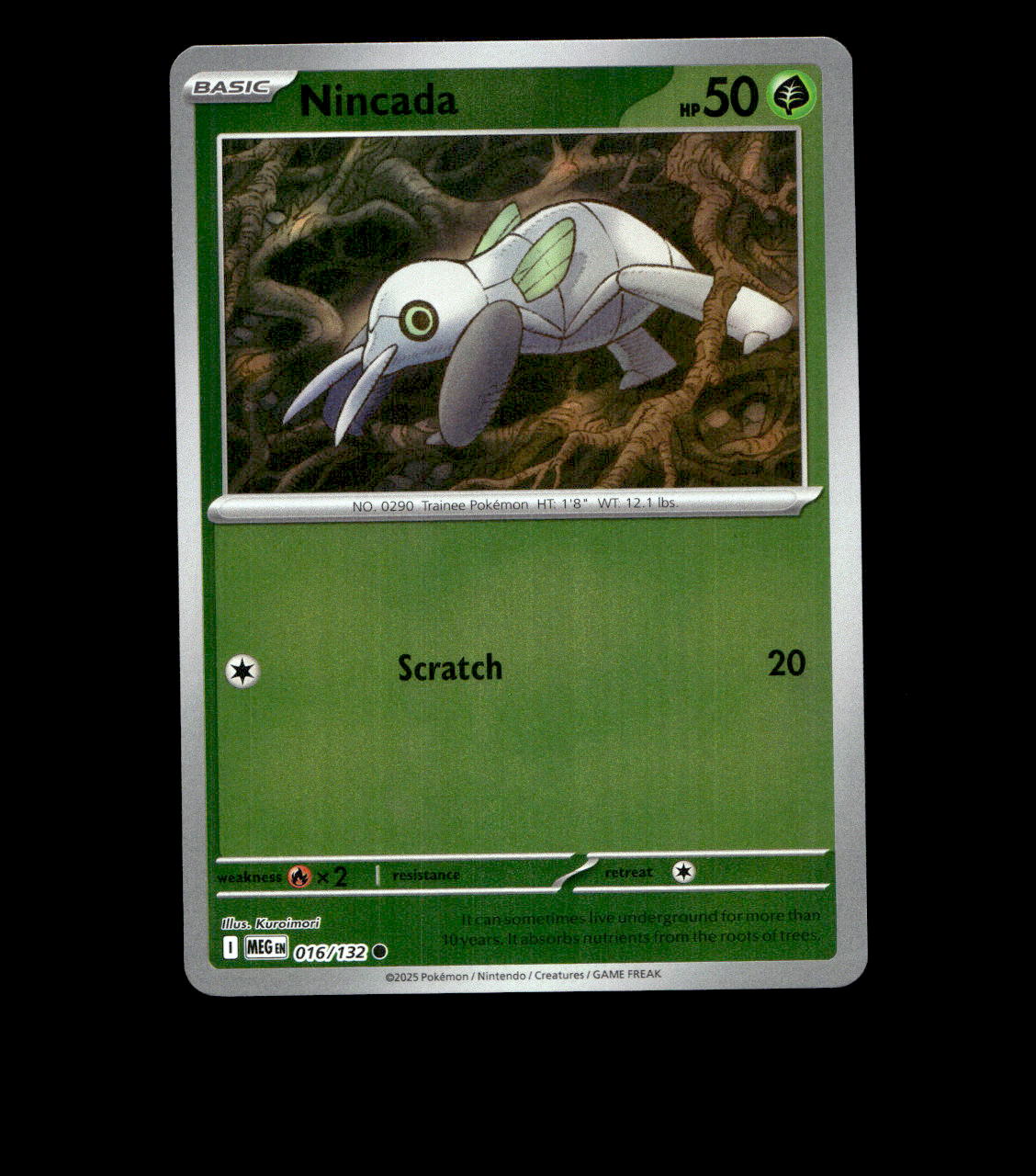 Nincada - 016/132 - Mega Evolution - Reverse Holo Near Mint