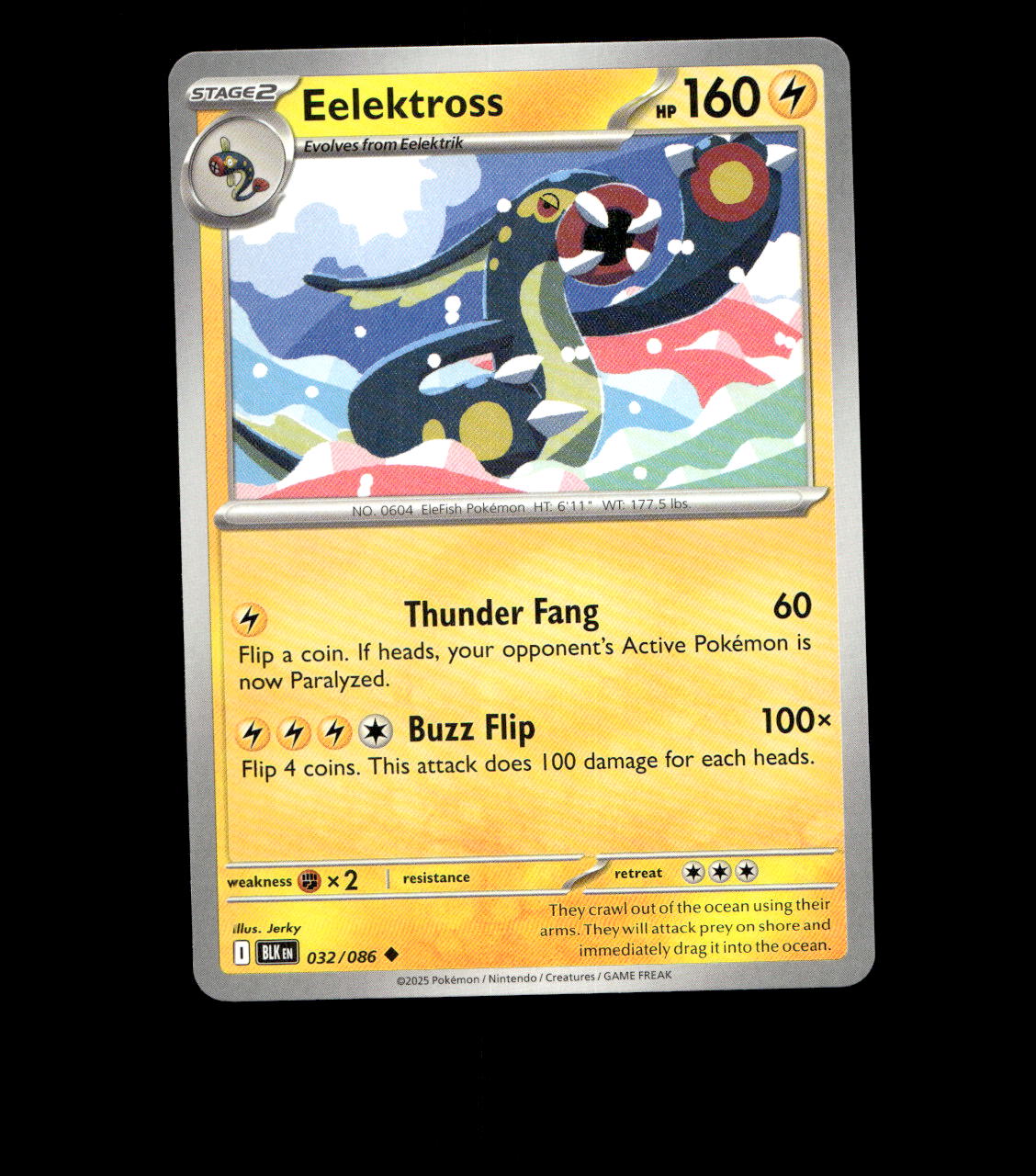Eelektross - 032/086 - Black Bolt - Near Mint Pokemon Card TCG