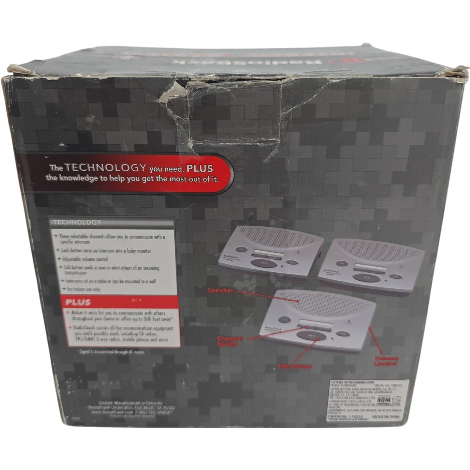 Radio Shack Set of 3 FM 3-Channel 3-Station Wireless Intercom System 43-3105