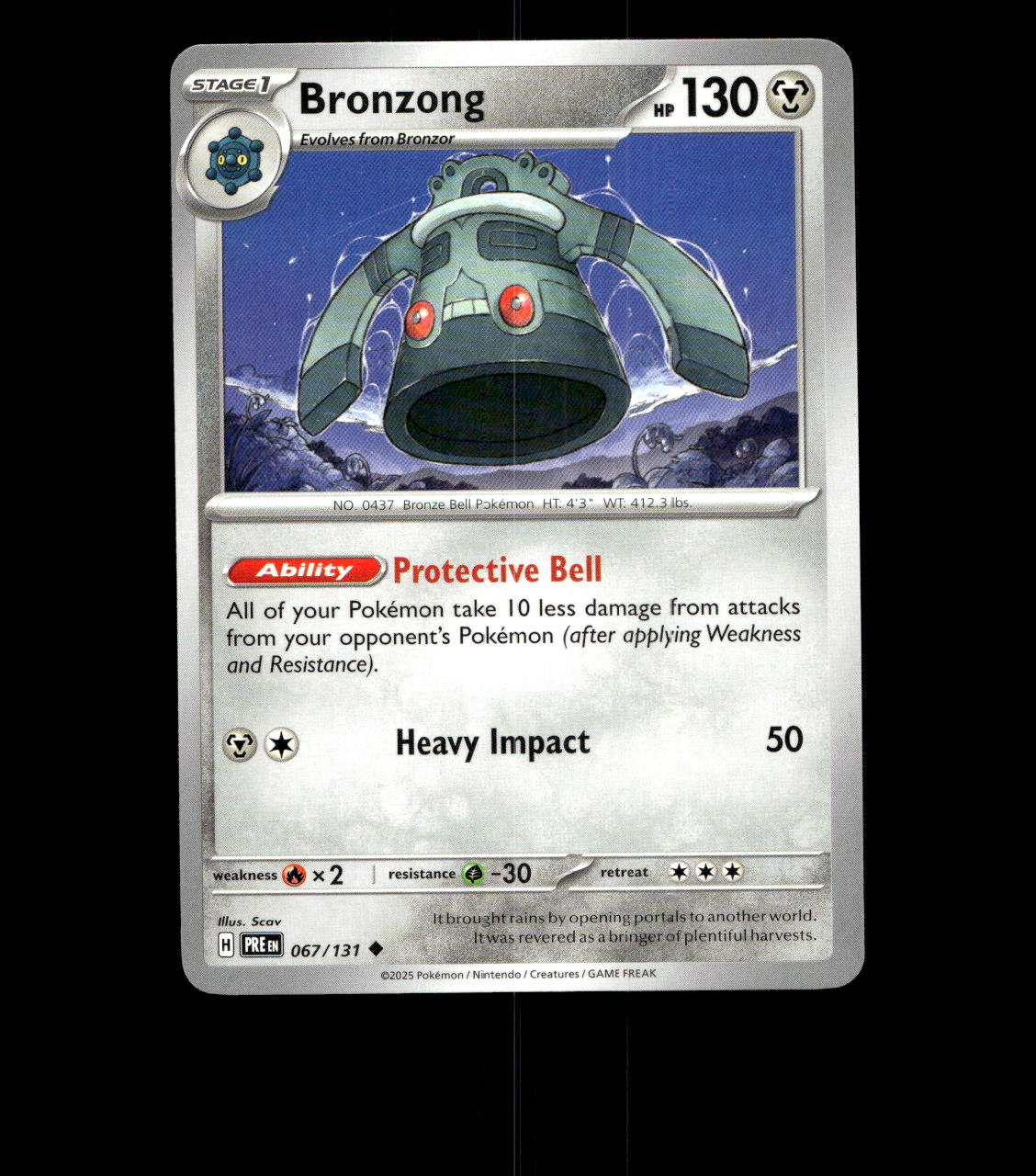 Bronzong - 067/131 - Prismatic Evolutions - Near Mint