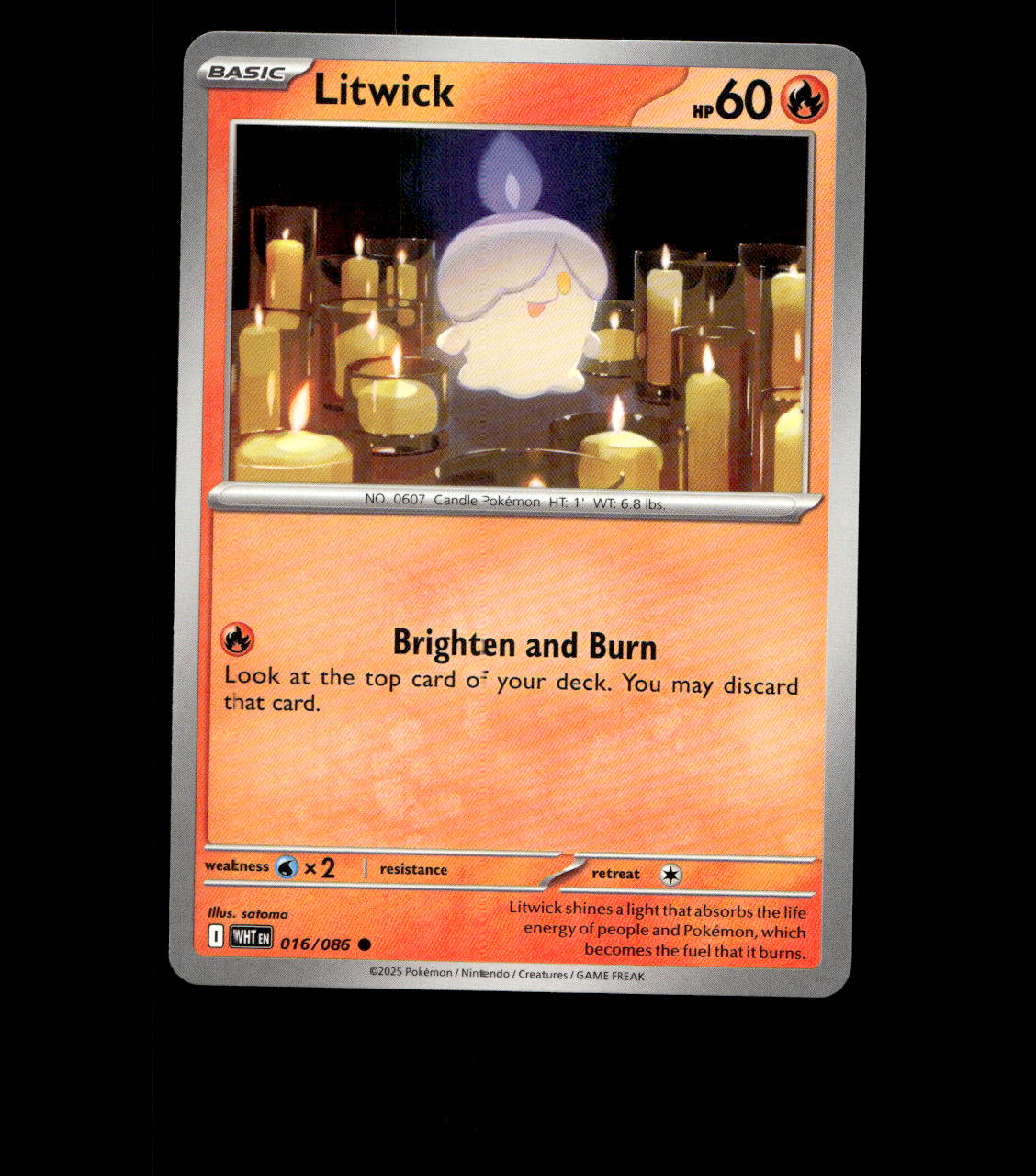 Litwick - 016/086 - White Flare - Near Mint Non Holo
