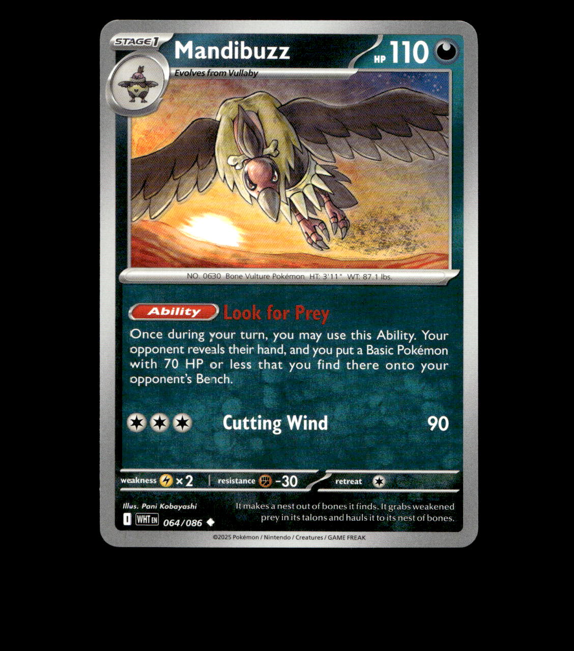 Mandibuzz - 064/086 - White Flare - Near Mint Non Holo
