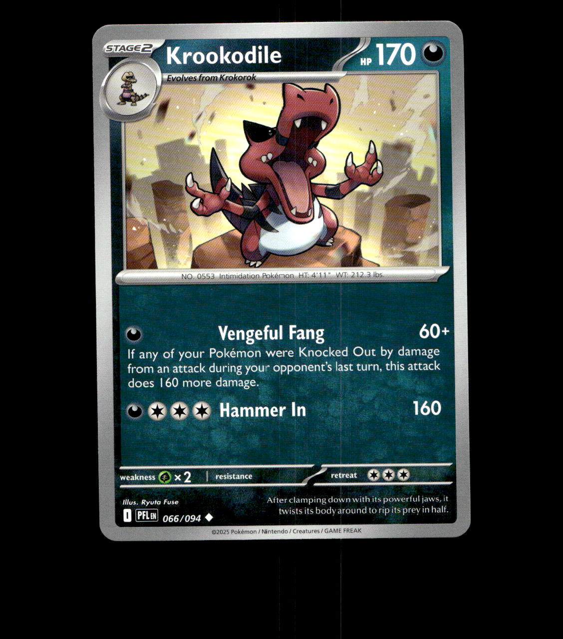 Krookodile – 066/094 – Phantasmal Flames – Near Mint