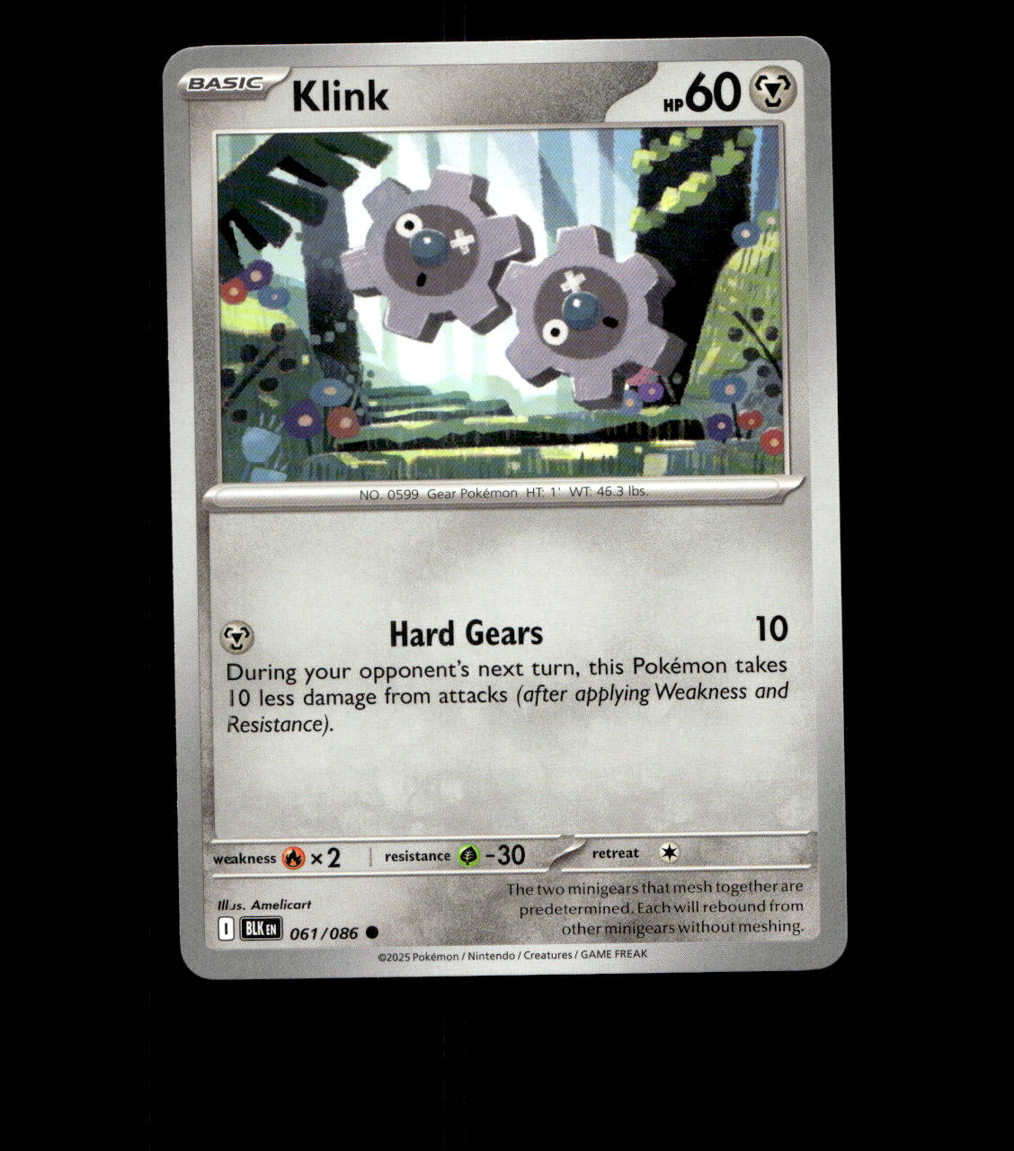 Klink – 061/086 – Black Bolt – Non Holo – Near Mint - Pokemon Card - TCG