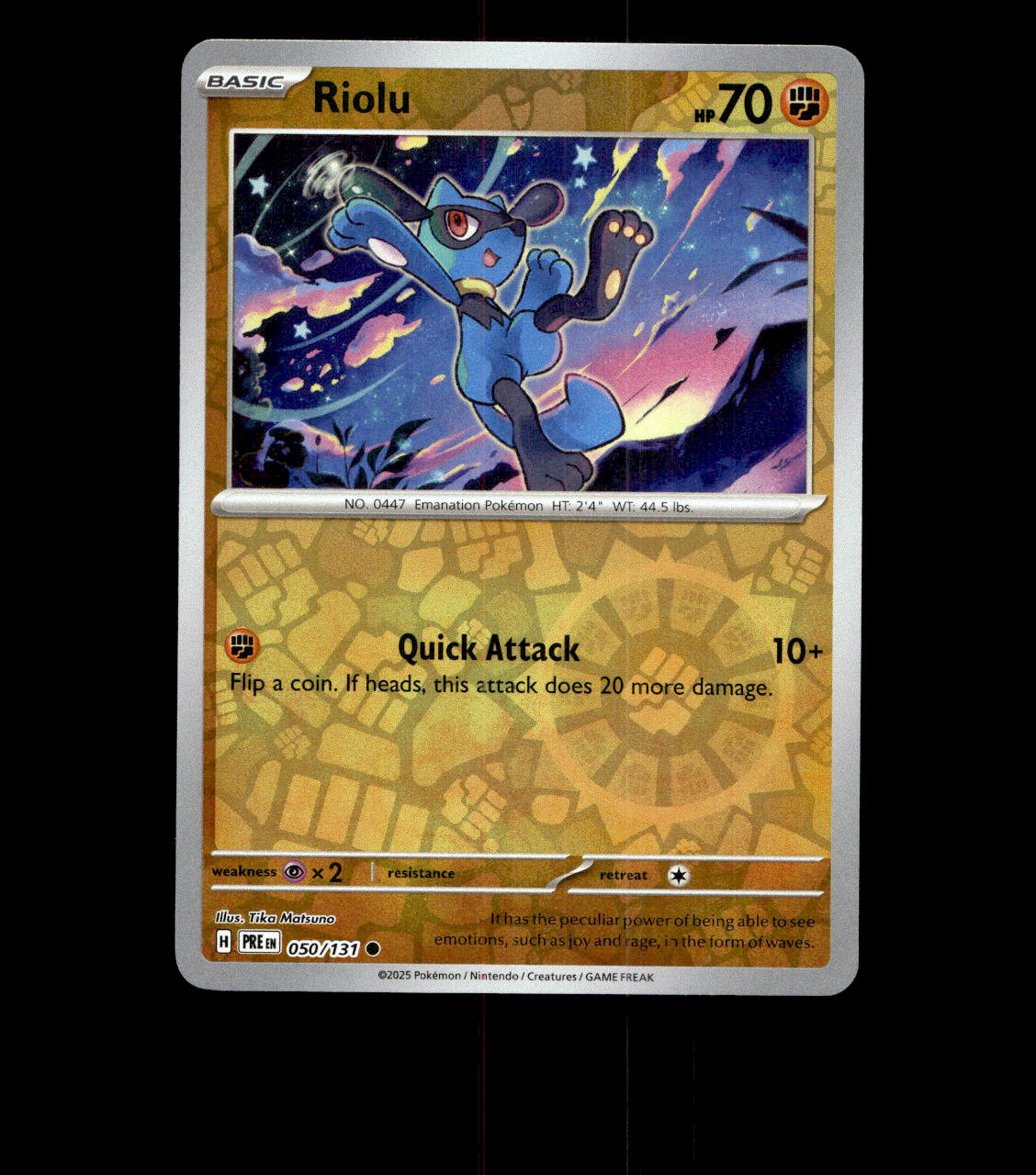 Riolu - 050/131 - Prismatic Evolutions - Reverse Holo Near Mint