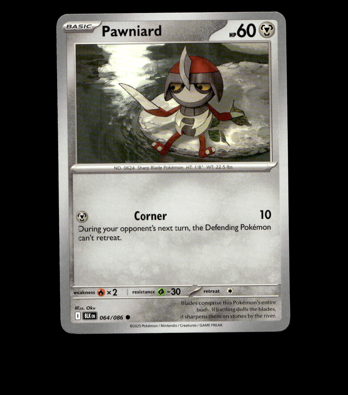 Pawniard – 064/086 – Black Bolt – Non Holo – Near Mint Pokemon Card - TCG