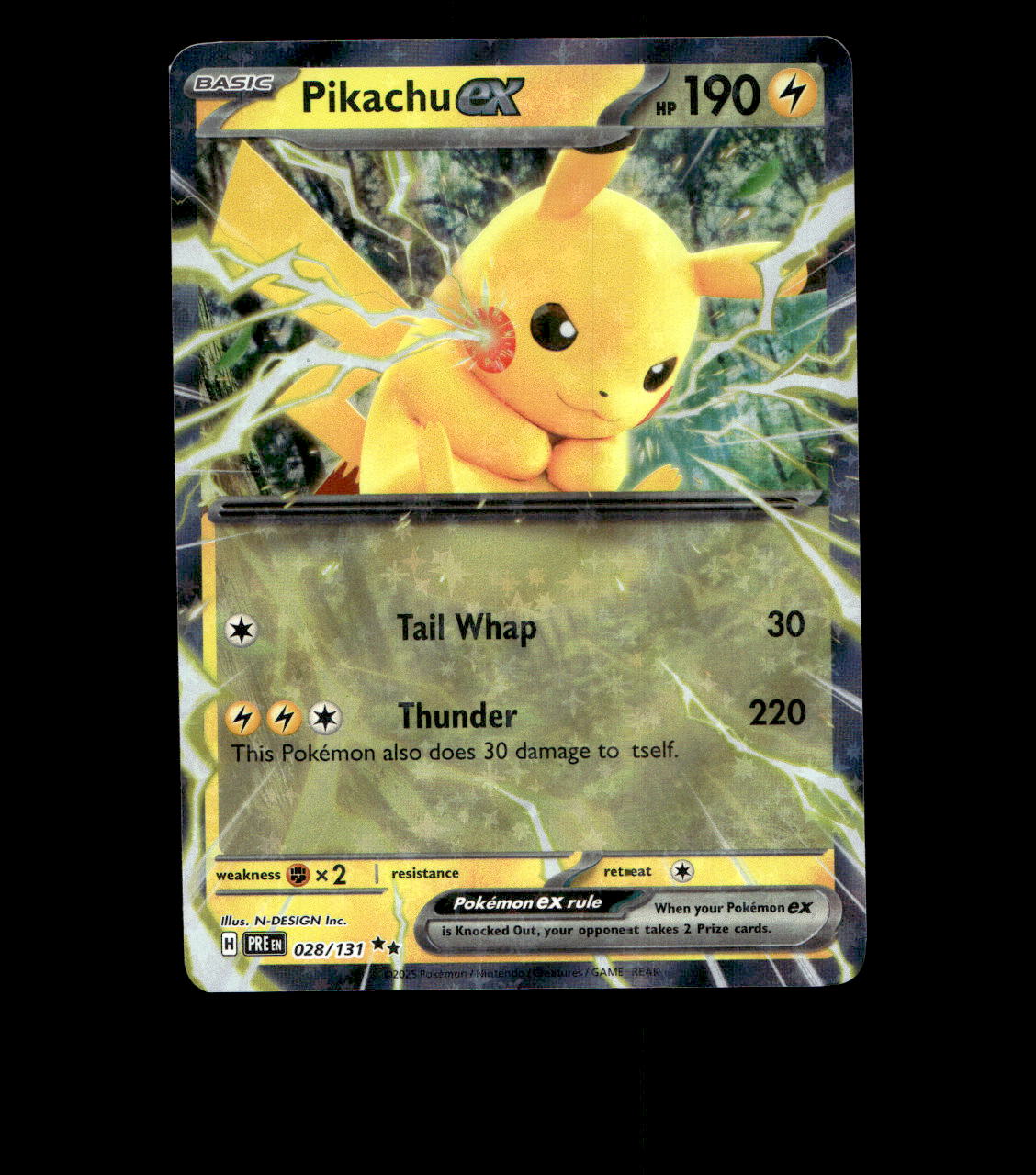 Pikachu ex - 028/131 - Prismatic Evolutions - Holo Near Mint