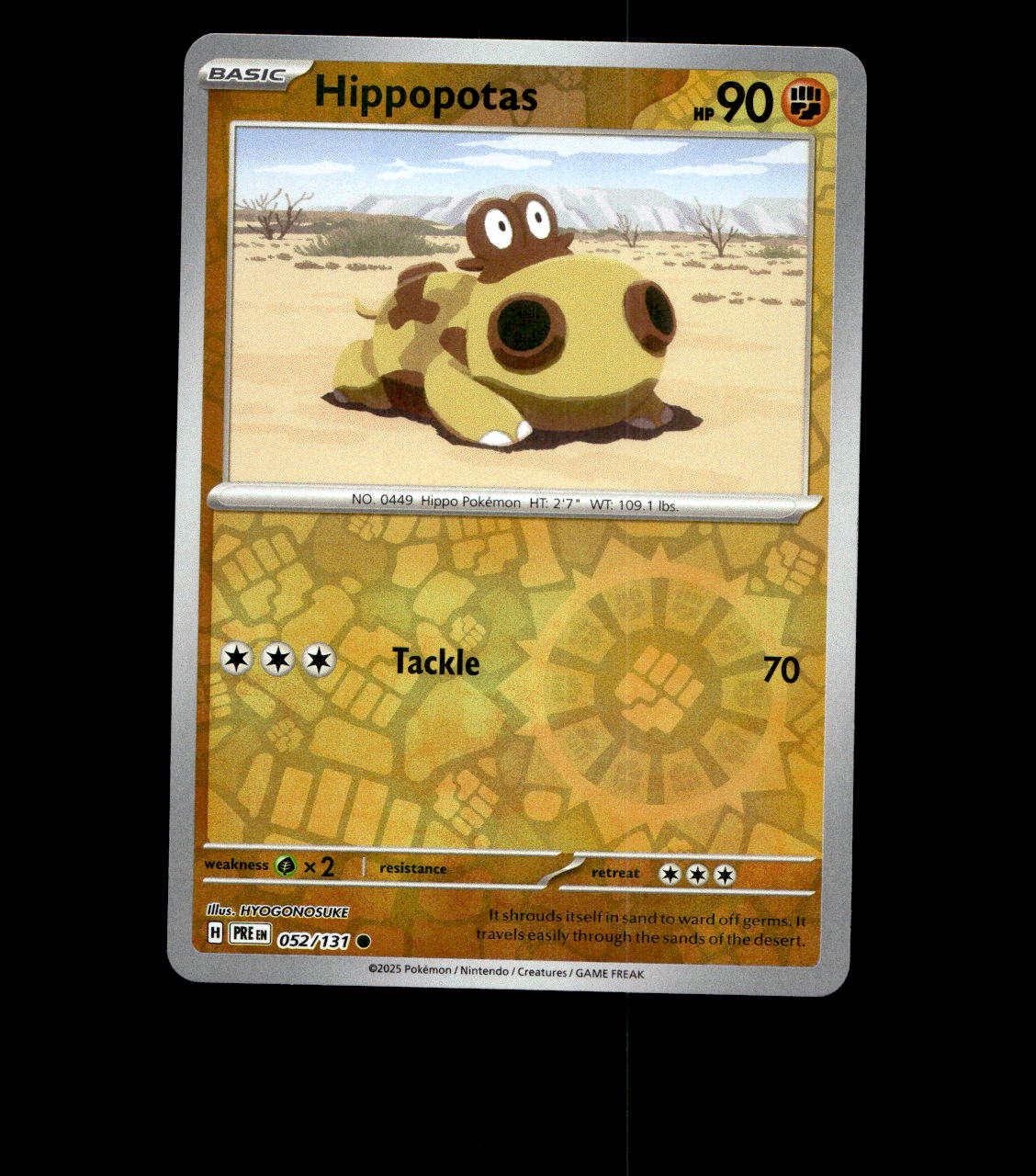 Hippopotas - 052/131 - Prismatic Evolutions - Reverse Holo Near Mint