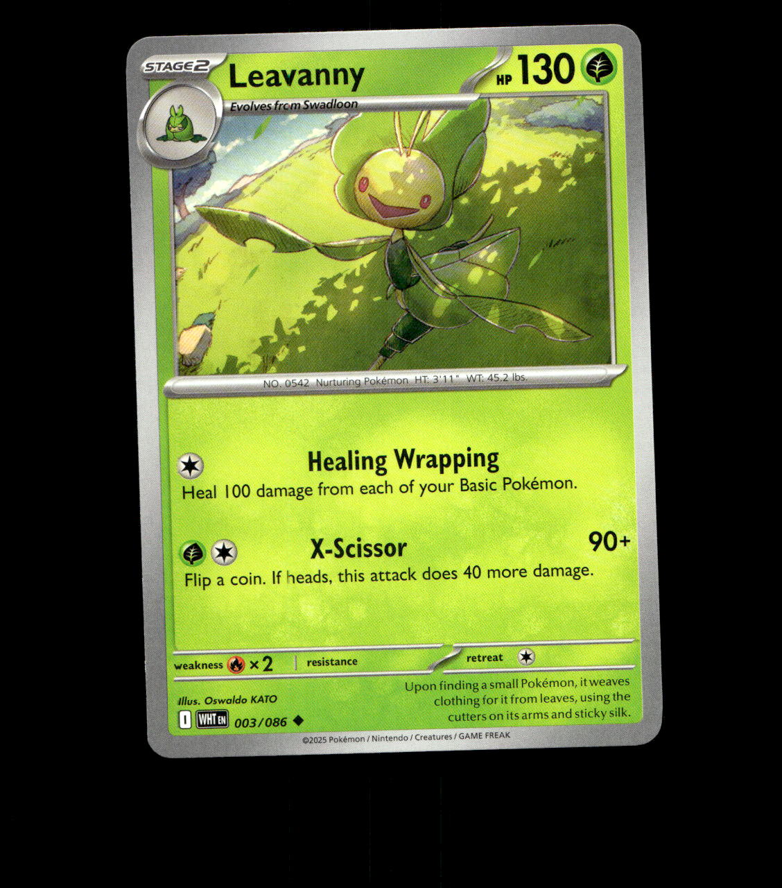 Leavanny – 003/086 – White Flare – Non Holo – Near Mint Pokemon Card TCG