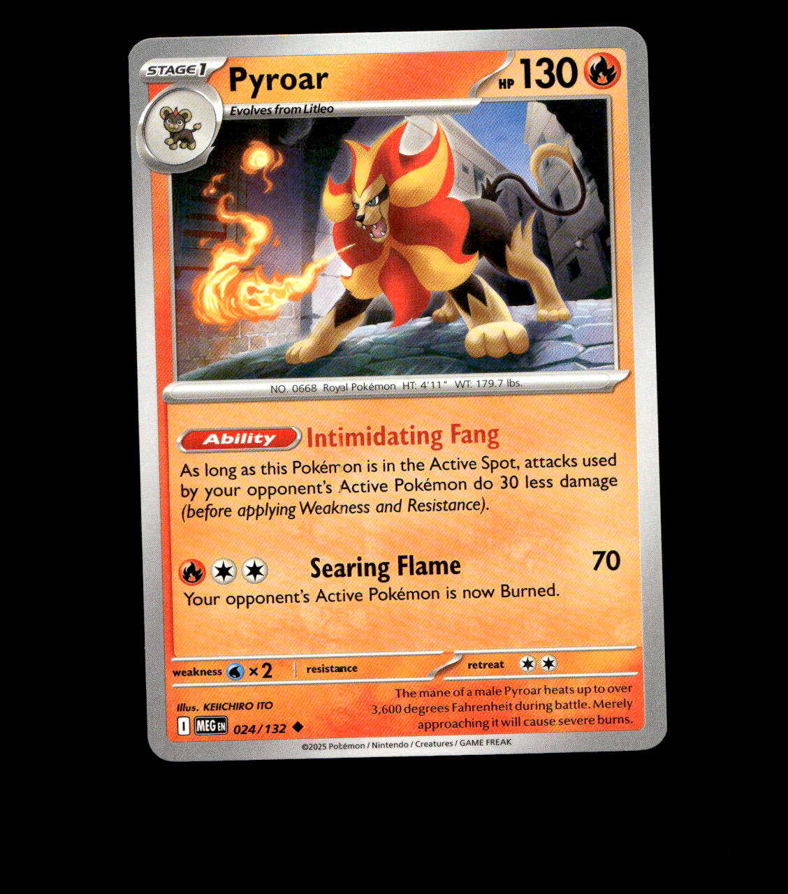 Pyroar - 024/132 - Mega Evolution - Non Holo Near Mint