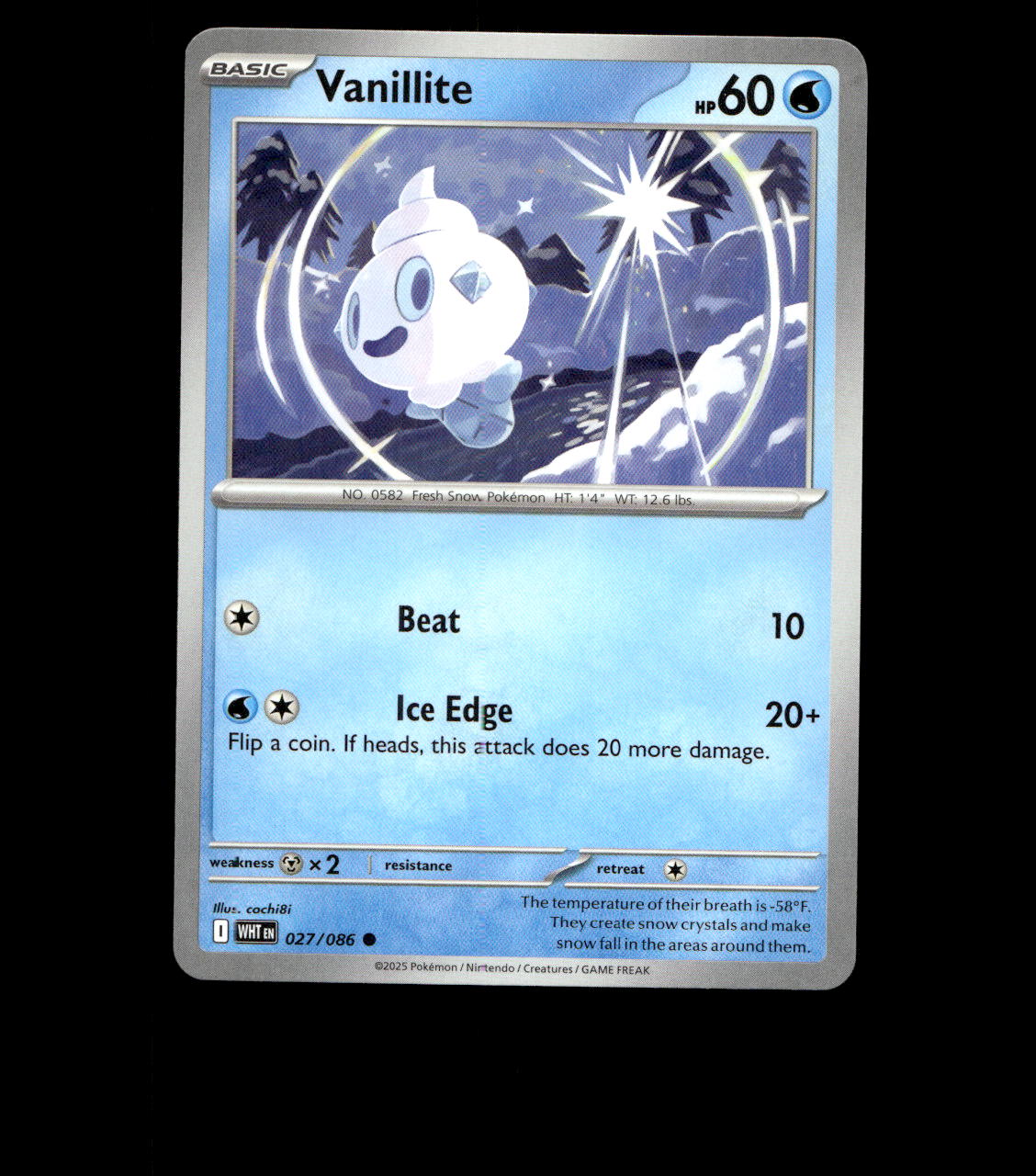 Vanillite – 027/086 – White Flare – Non Holo – Near Mint - Pokemon Card - TCG