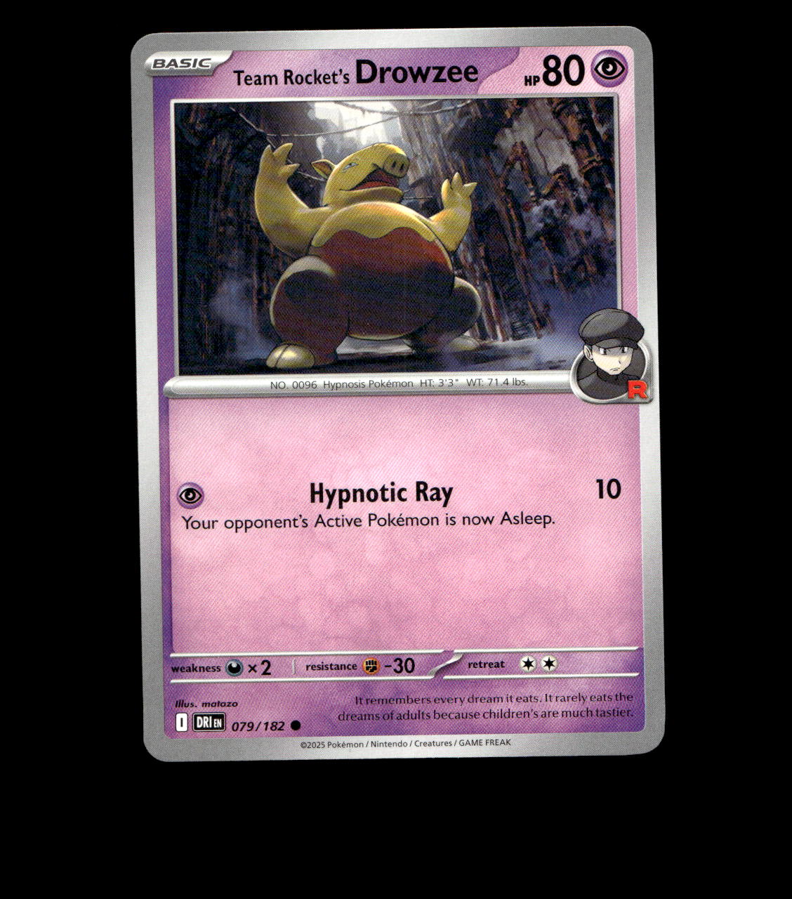 Team Rocket’s Drowzee - 079/182 - Destined Rivals - Near Mint Non Holo