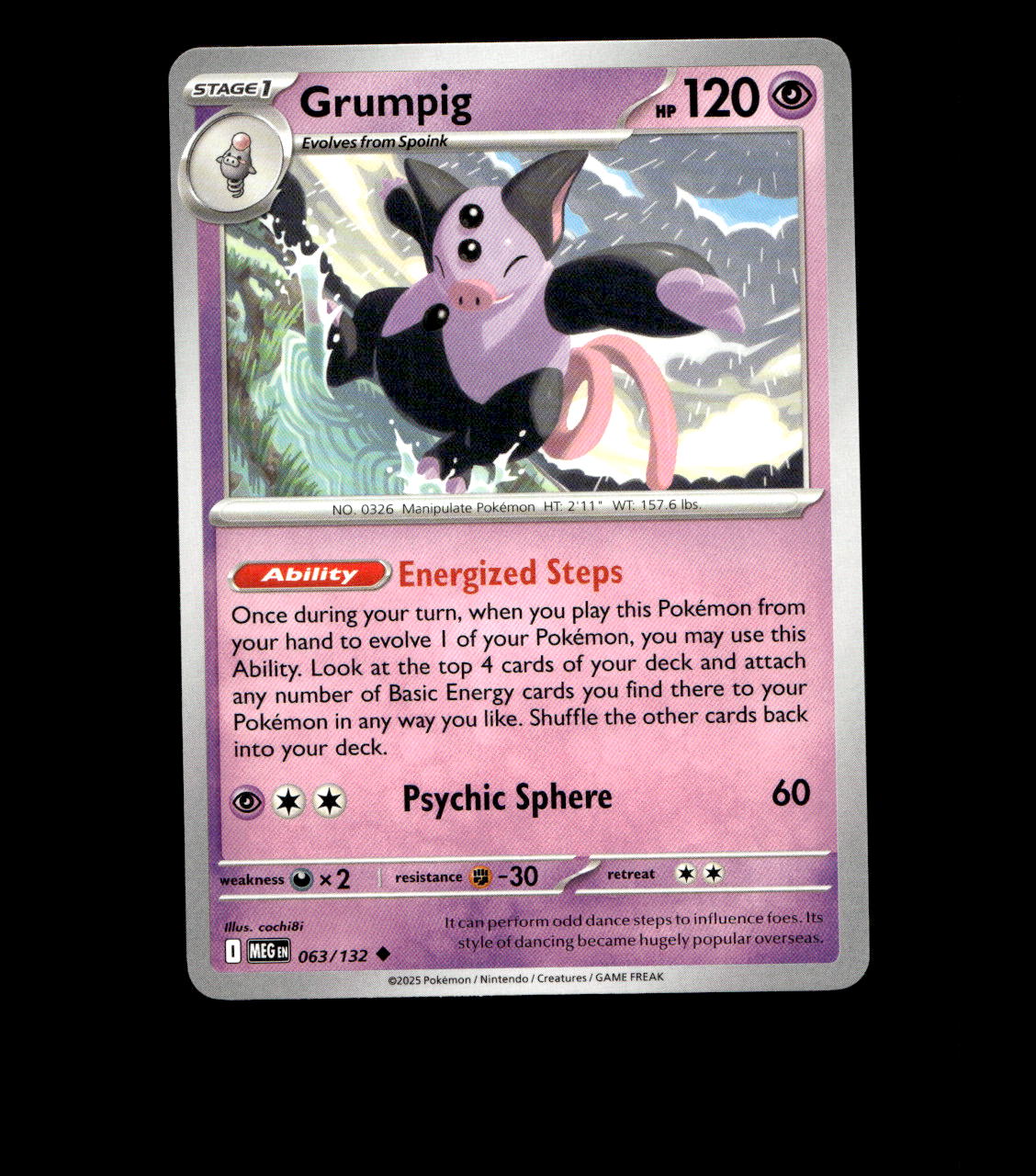 Grumpig - 063/132 - Mega Evolution - Non Holo Near Mint