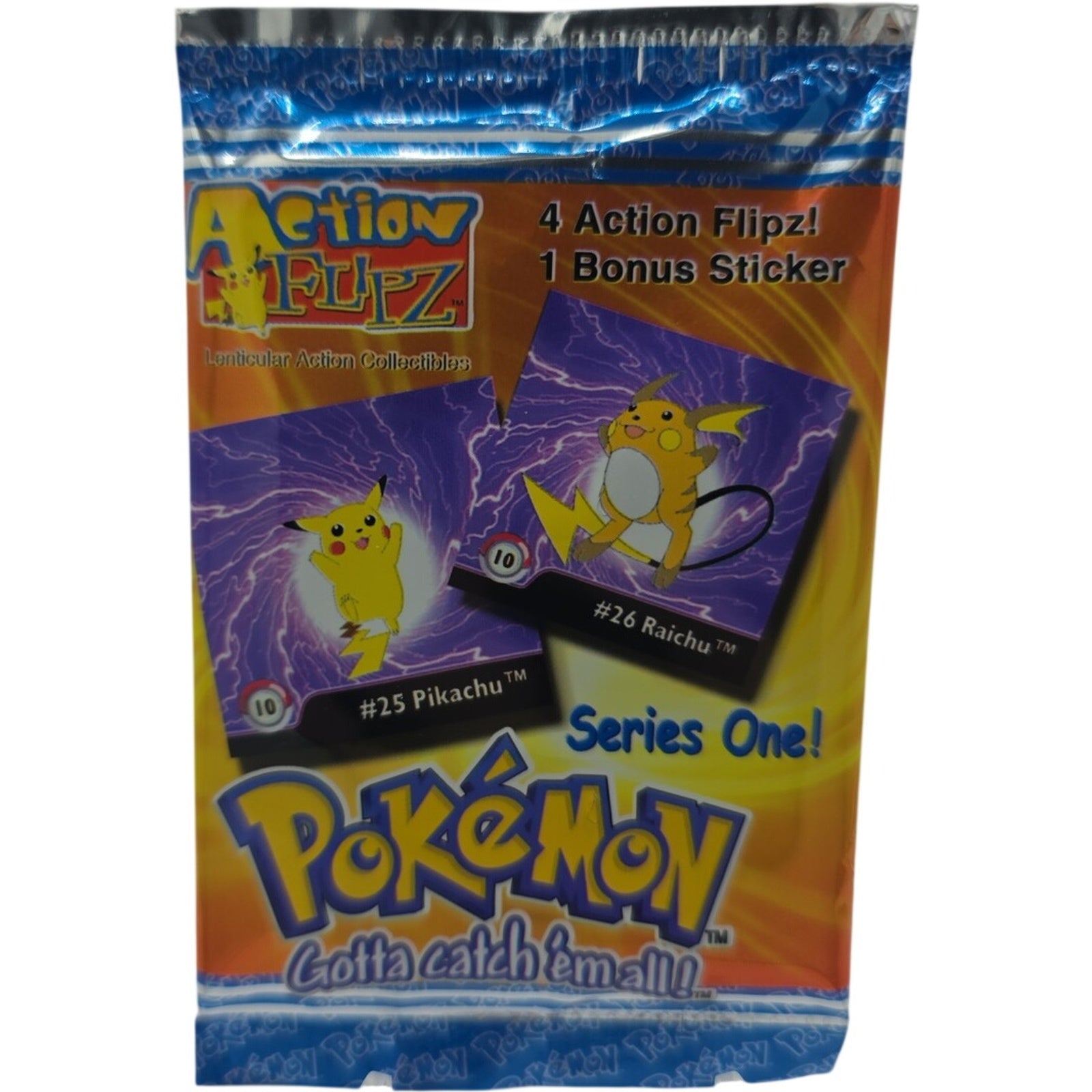 Pokemon TCG Action Flipz Series 1x Booster Pack + 1 Bonus Sticker