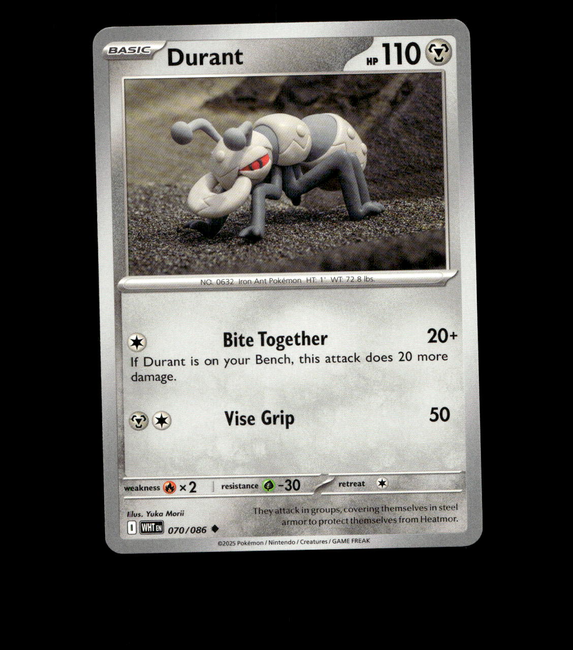 Durant - 070/086 - White Flare - Near Mint Pokemon Card TCG