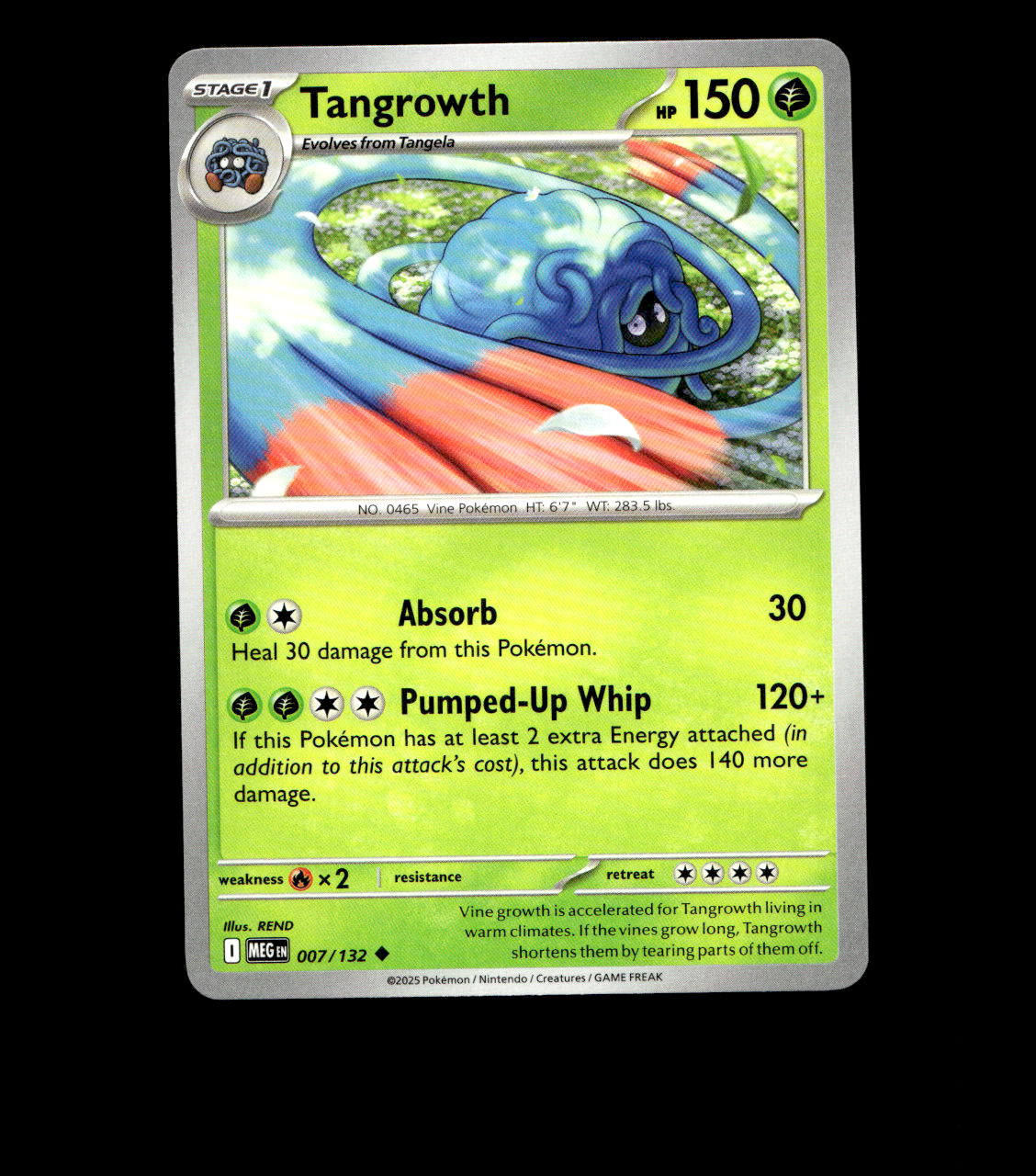 Tangrowth - 007/132 - Mega Evolution - Non Holo Near Mint