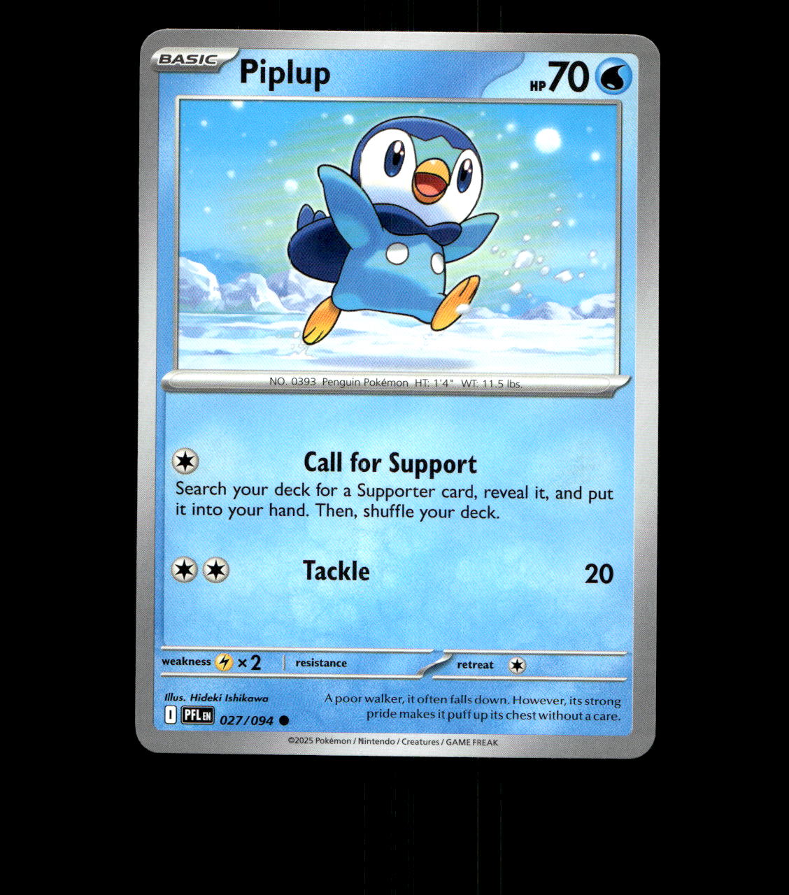 Piplup – 027/094 – Phantasmal Flames – Near Mint