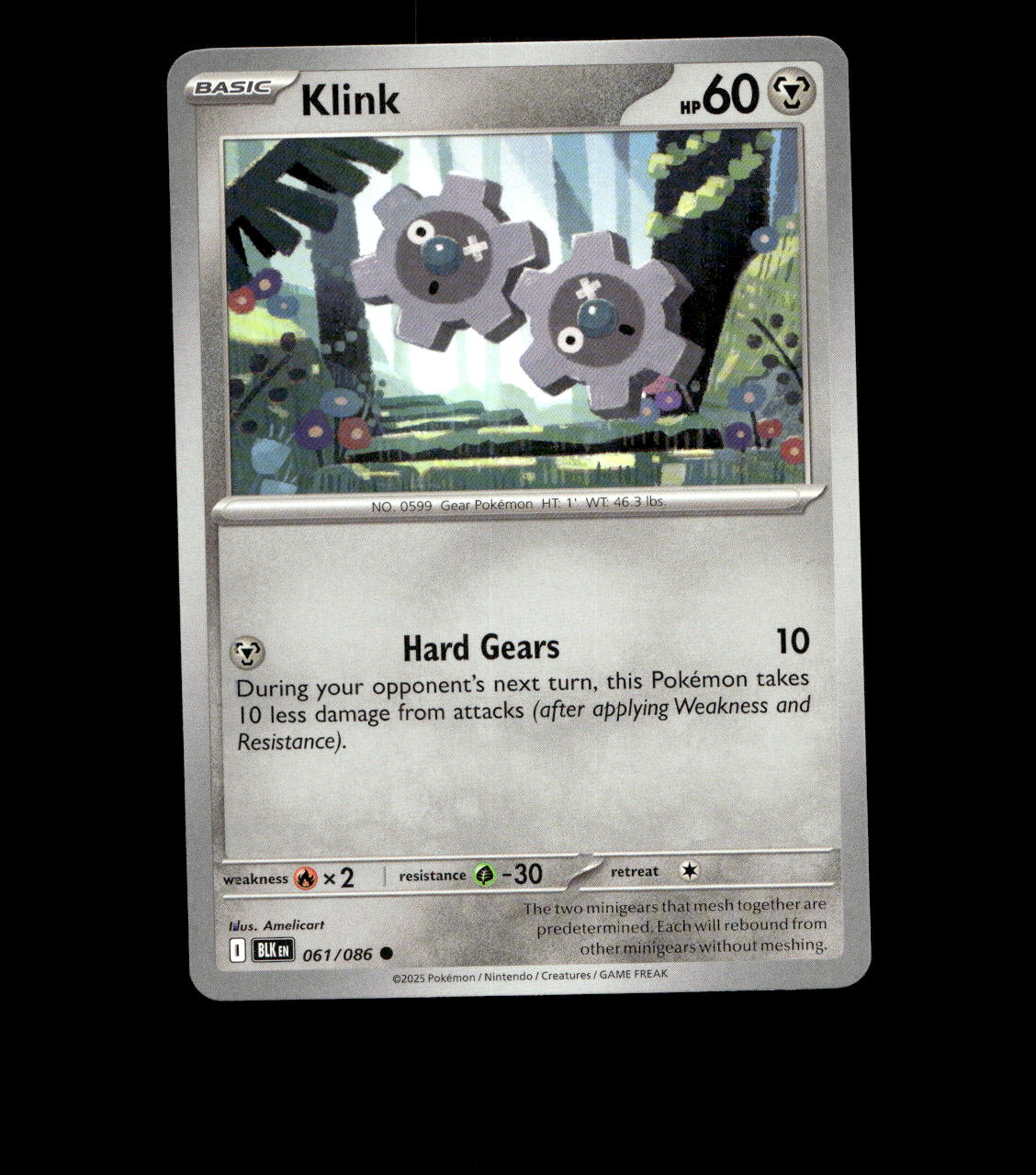 Klink - 061/086 - Black Bolt - Near Mint Pokemon Card TCG
