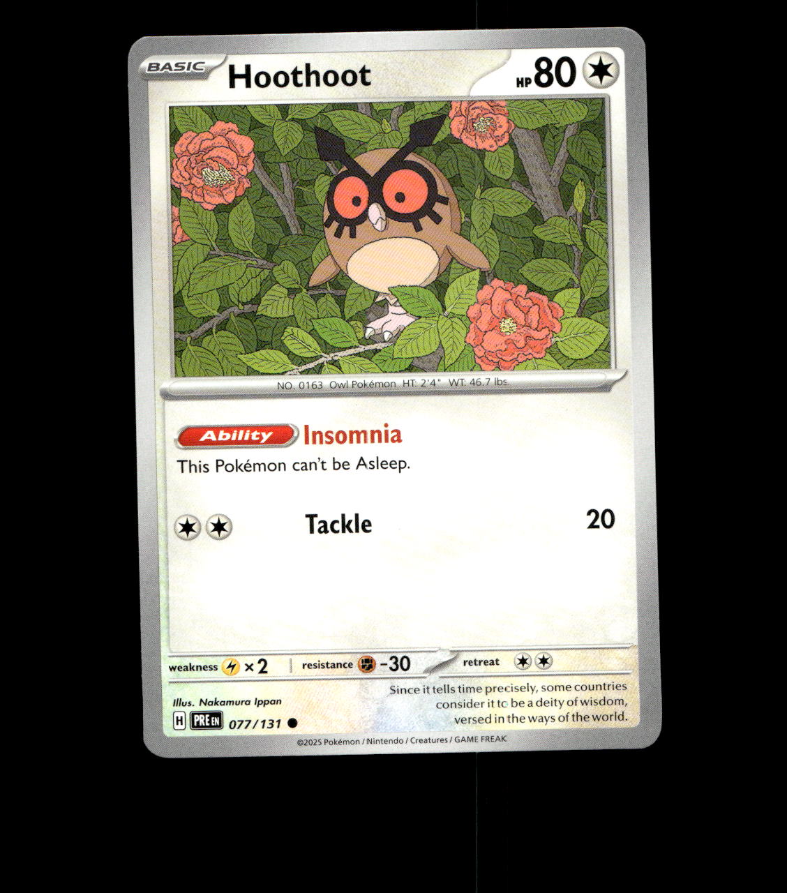 Hoothoot - 077/131 - Prismatic Evolutions - Near Mint