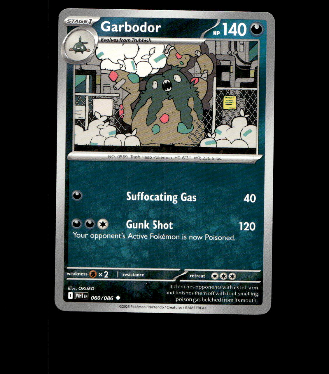 Garbodor - 060/086 - White Flare - Near Mint Non Holo